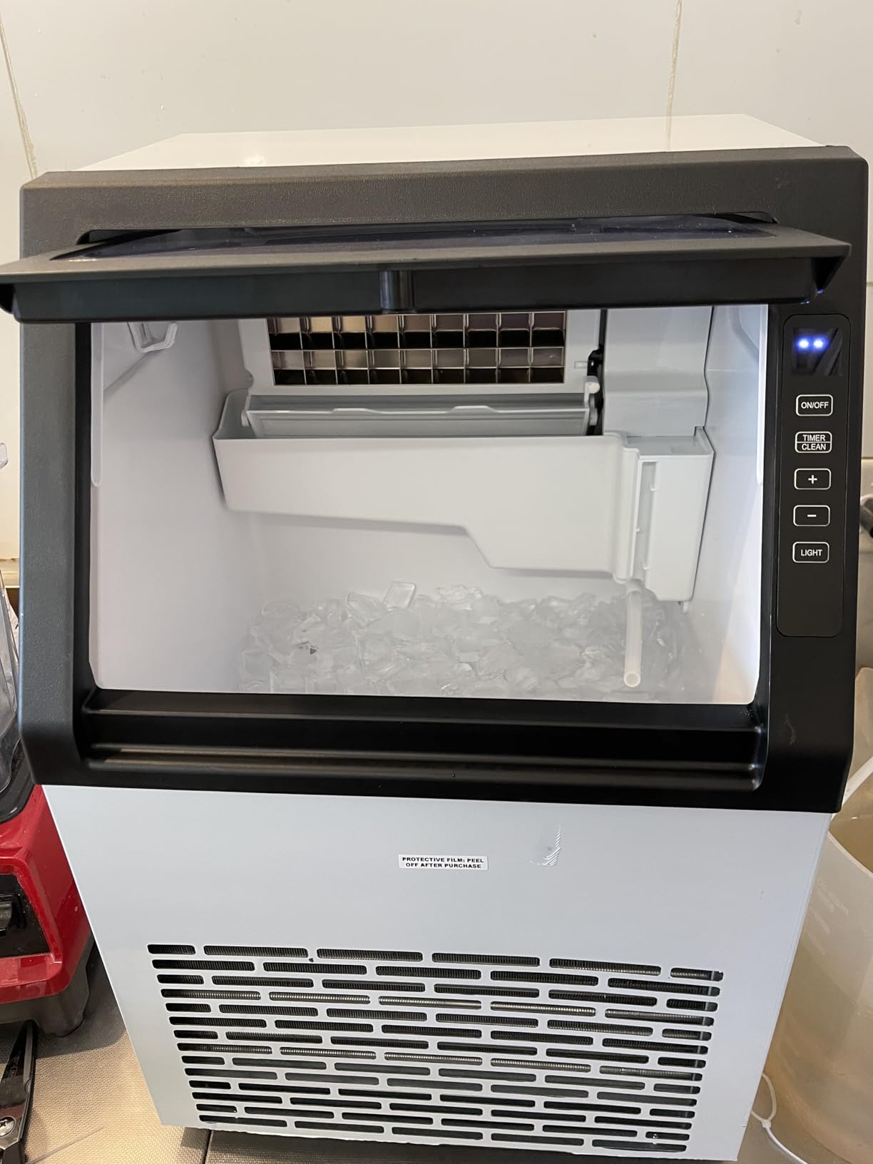 COWSAR Commercial Ice Maker Machine, 80Lbs/24H Freestanding Undercounter Ice Maker with 24Lbs Storage Capacity, Self-Cleaning Ice Machine for Home, Bar, Restaurant customer photo 2