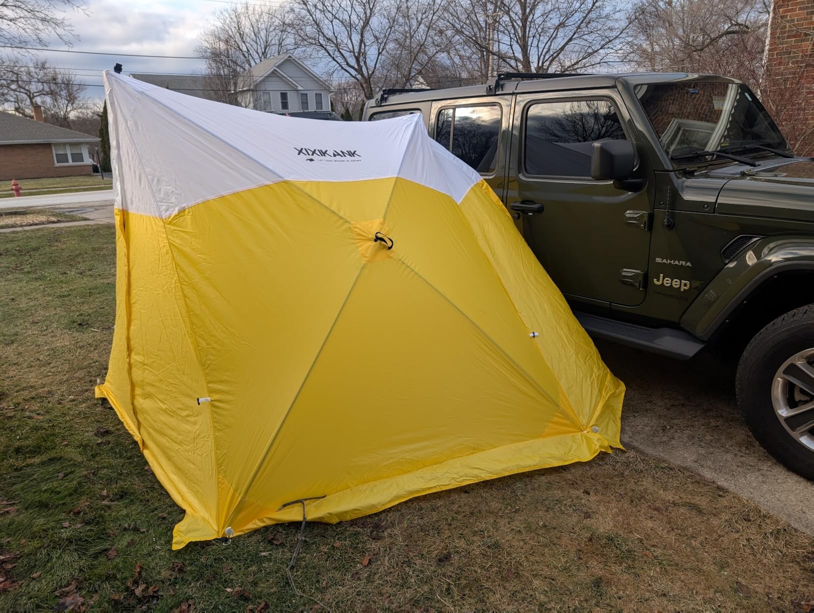 Instant Pop-Up Emergency Shelter, 30-Second Setup All-Weather Work Tent for Disaster Relief, First Aid, Outdoor Survival & Worksites, Waterproof & Windproof 6.6ft x 6ft x 6.2ft customer photo 2