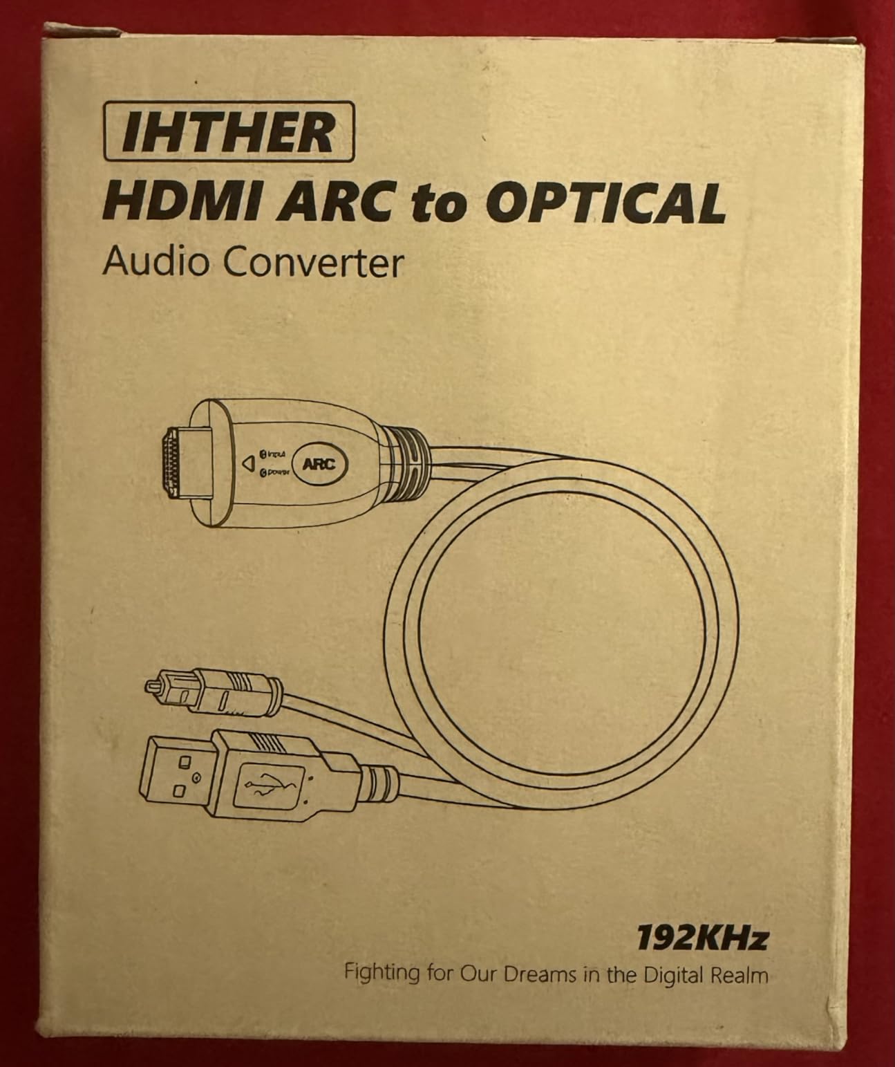 192KHz HDMI ARC/eARC to Optical Audio Adapter, HDMI ARC Cable for Soundbar to TV, Plug & Play Optical Audio to ARC Converter, Optical Audio Splitter Extractor Support for PCM/Dolby 5.1/DTS 5.1[No CEC] customer photo 1