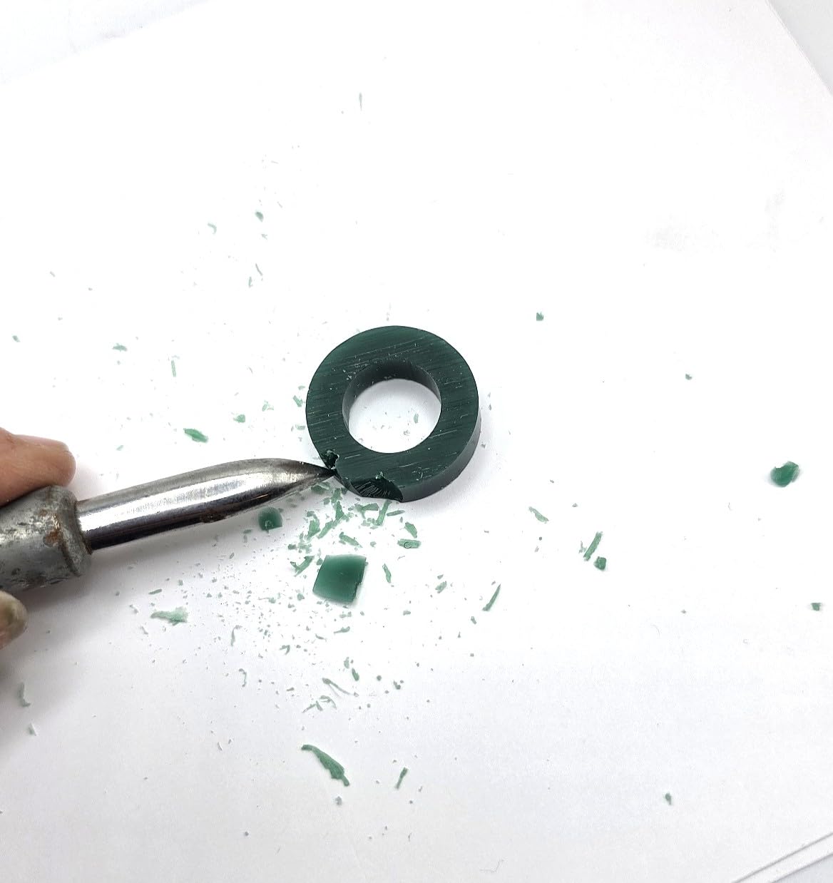 Green 6PCS Ring Wax Tube for Jewelry Carving Tool Lost Wax Casting Hole Tube Wax Molding Mold Craft Making Ring Wax Kit customer photo 2