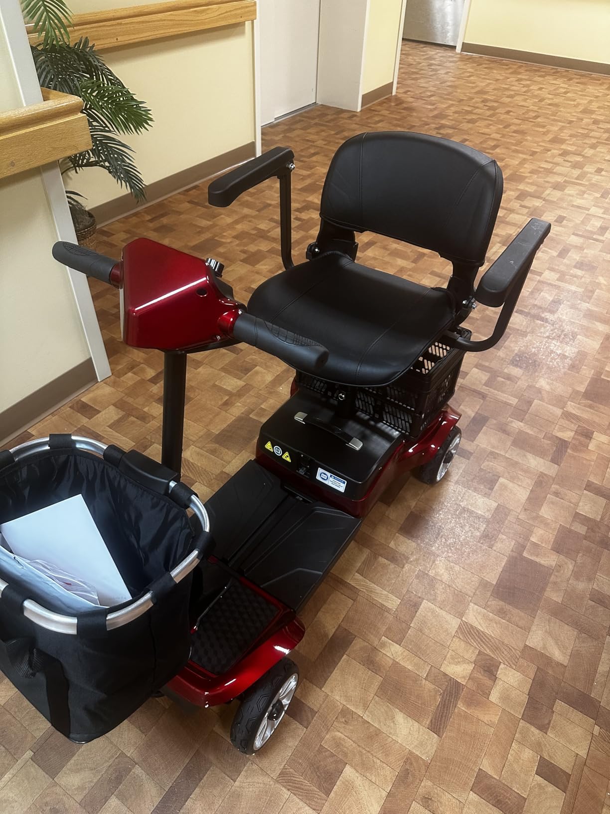 4-Wheel Mobility Scooter for Adults - Foldable Portable Motorized Scooters with 330lbs Capacity, Detachable Battery, Dual Baskets, Cup & Phone Holder, Pink customer photo 2