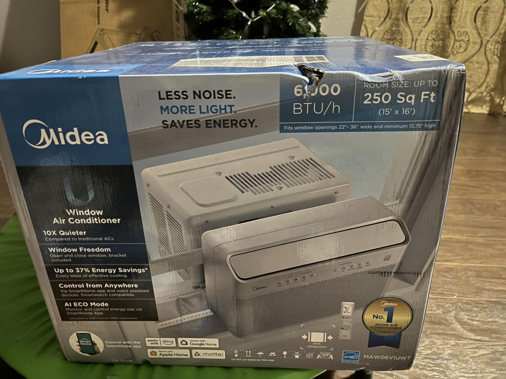 Midea 6,000 BTU U Shaped Smart Inverter Window Air Conditioner - Cools 250 Sq Ft, Ultra Quiet with Open Window Operation - Alexa/Google Assistant Compatible, 37% Energy Savings, Remote (2026 Edition) customer photo 2