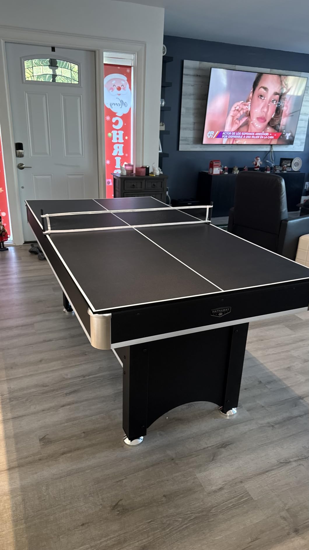 Hathaway Spartan 2-in-1 6ft Pool Table with Ping Pong Top for Game Room - with Red Felt, Engineered Wood Frame, Drop Pockets, Cues, Balls, Triangle, Chalk, Net, Paddles, Balls - Black Finish customer photo 1