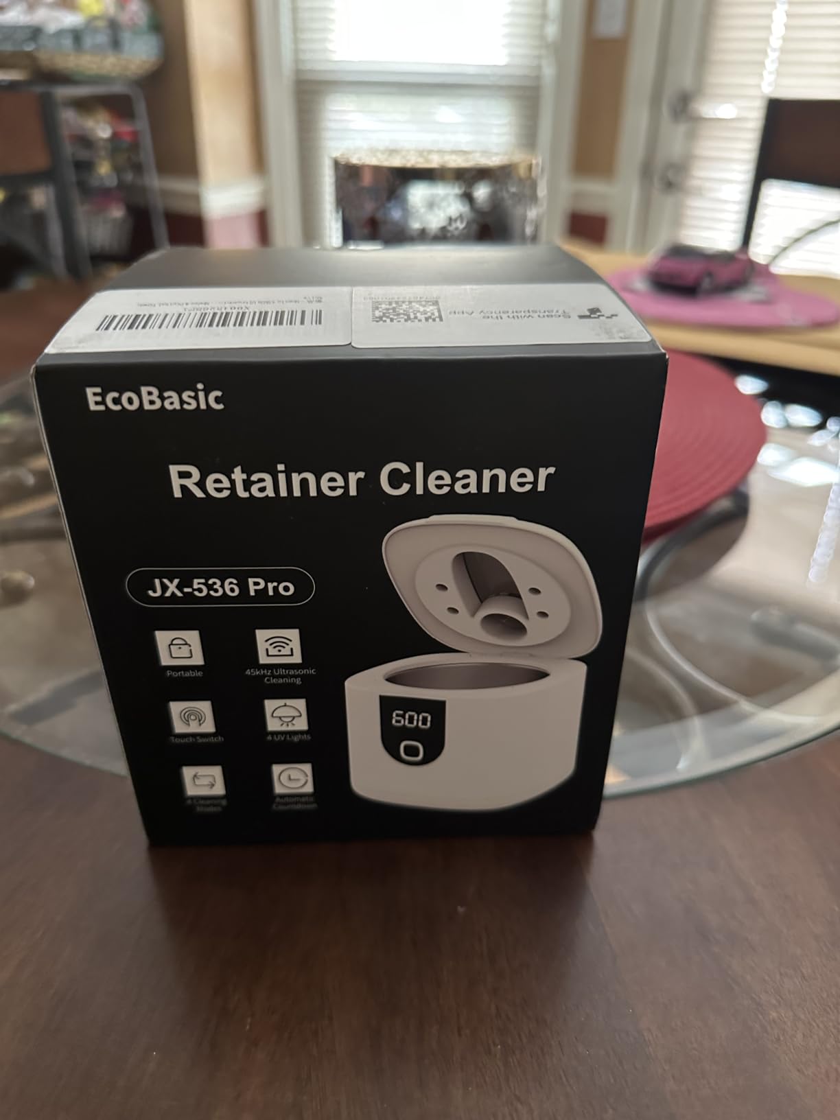 45kHz Ultrasonic Retainer Denture Cleaner Machine, Fast Cleaning for Aligners, Mouth Guards, Braces, Toothbrush Heads & Jewelry, 200ML Dental Cleaning Pod, 4 Modes & Digital Timer, White customer photo 1