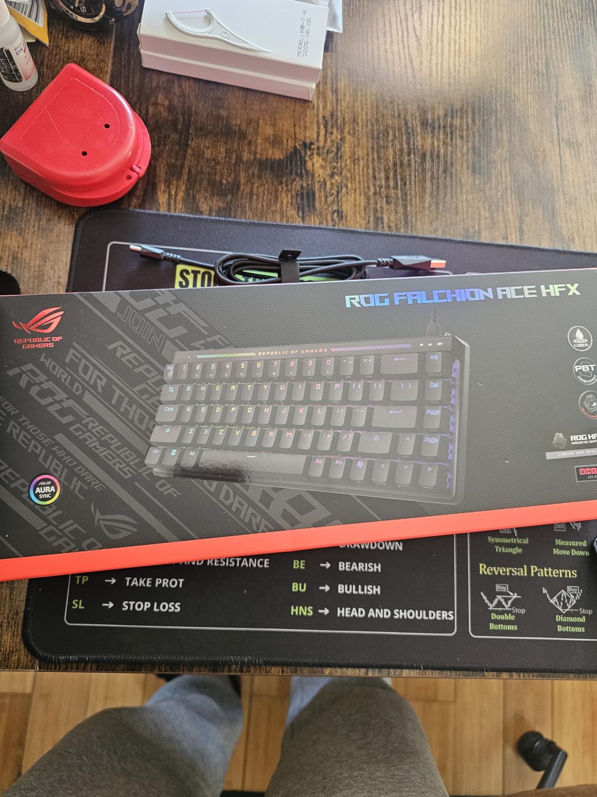 ROG Falchion Ace HFX Hall Effect Wired Gaming Keyboard - 65% TKL, Dual USB-C, Magnetic Switch, Rapid Trigger, Speed Tap, 8K Hz Polling, Touch Panel, Protective Cover, PBT Keycaps - ZywOo Edition customer photo 1