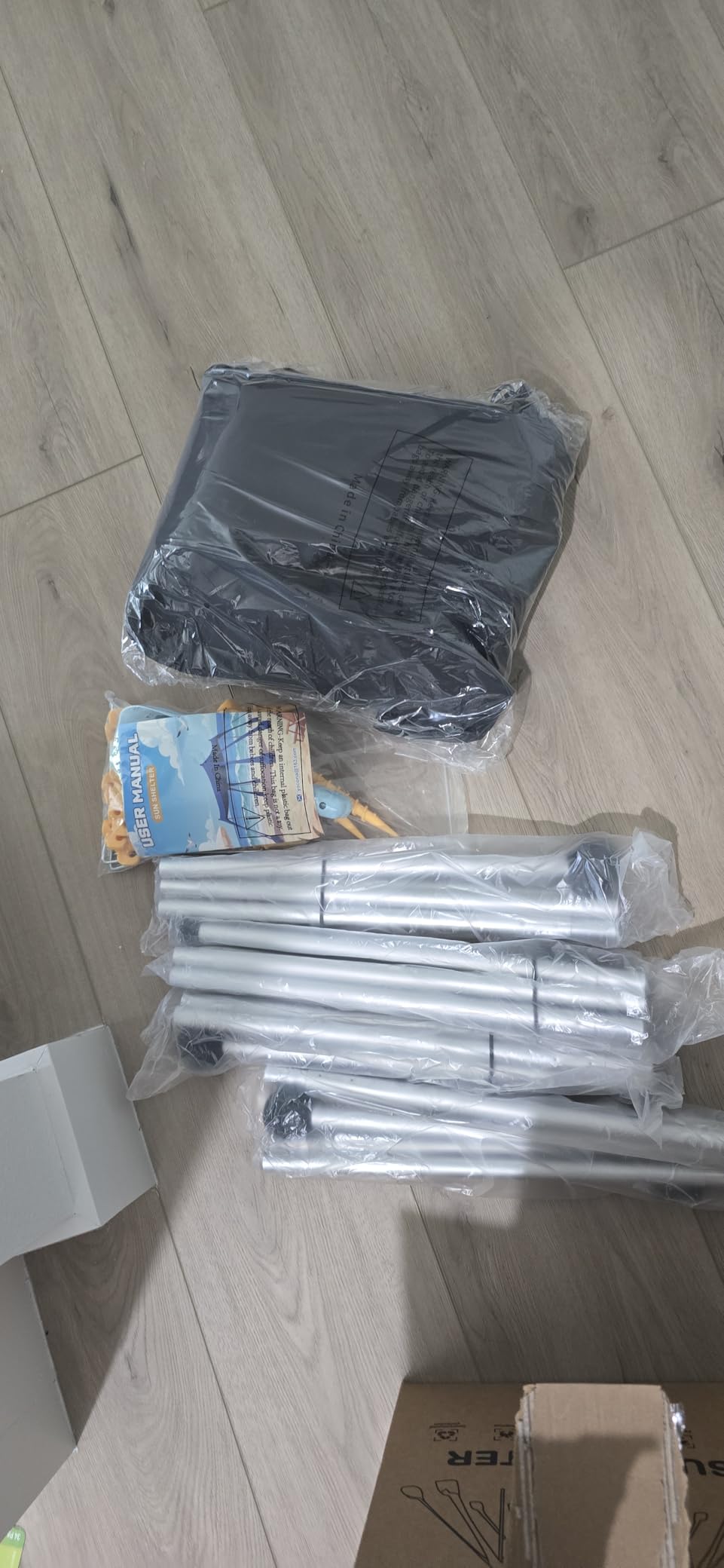 Beach Tent Sun Shelter UPF 50+, 10x10 FT Beach Canopy Tent Sun Shade, Pop Up Beach Canopy with 8 Sandbags customer photo 2