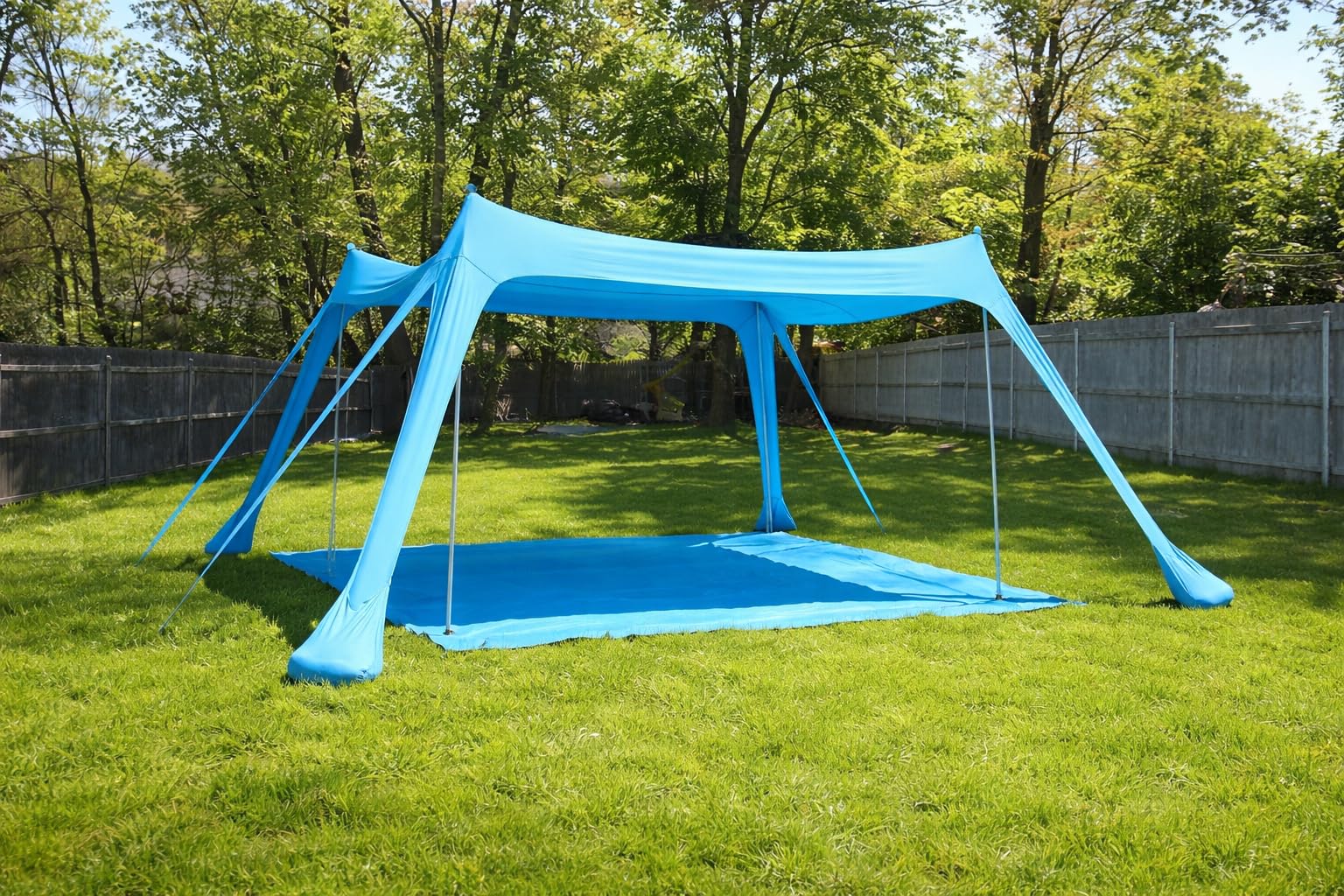 Purebox Beach Tent Sun Shelter - 10x10FT Beach Shade Canopy UPF50+ Protection Easy Setup, with 8 Sandbags, 4 Stability Poles, Sand Shovel, Ground Spikes, Outdoor Shade for Sand, Camping, Fishing customer photo 1