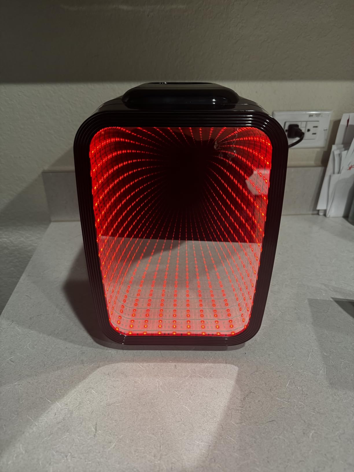 Mini Fridge, 4L/6 Can Small fridge with Dimmable Gaming Light for Bedroom,Office,Gaming room and Car,AC/DC Portable Thermoelectric Cooler & Warmer for Food, Drinks, Skincare,Black customer photo 2