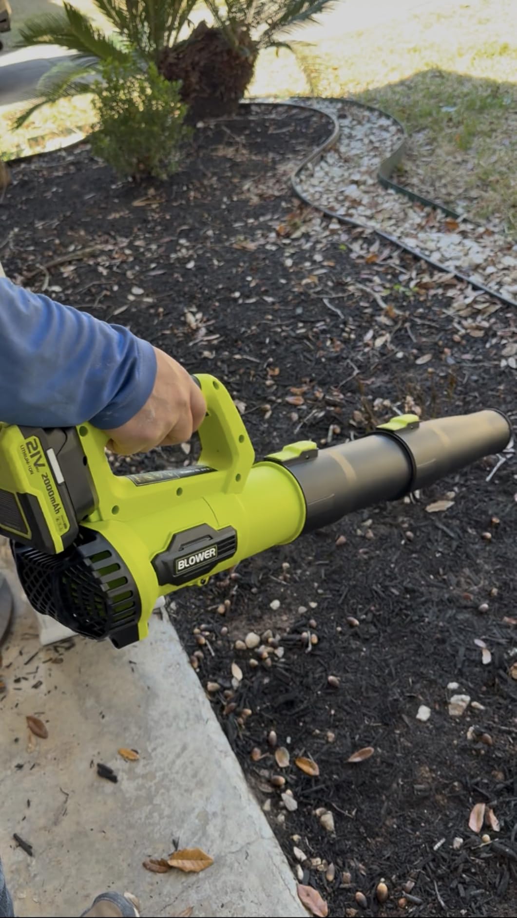 LEAPUL Leaf Blower Cordless, 21V Electric Leaf Blower with 2x2.0Ah Batteries & 1 Fast Charger, Lightweight Battery Powered Blower for Lawn Care, Patio Cleaning customer photo 1