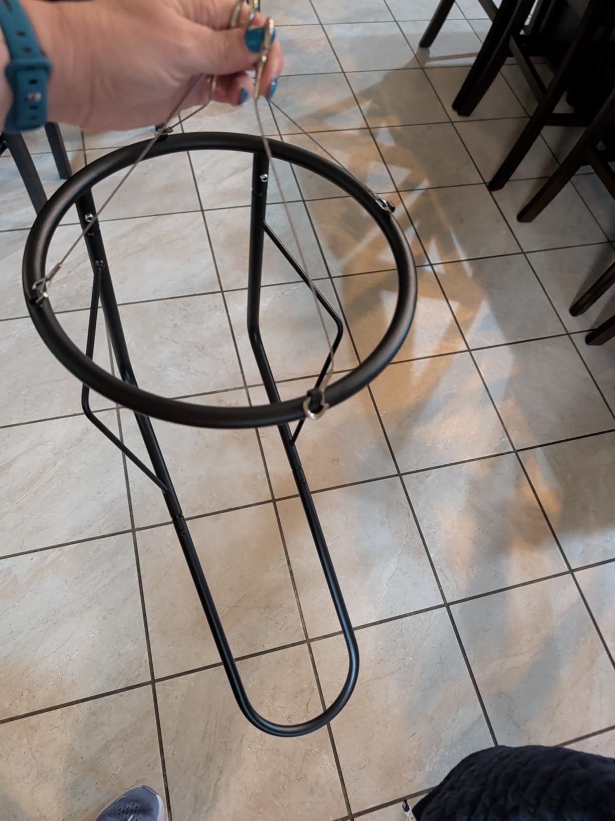 Basketball Rebounder, Heavy Duty & Quick Release Basketball Return Attachment, 180 Degree Rotatable Chute Shot Returner customer photo 1