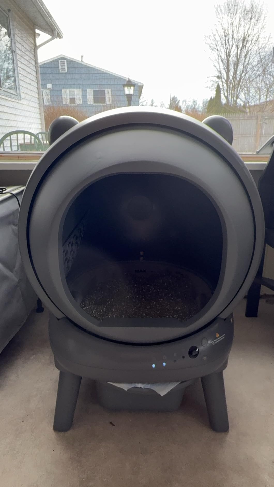 Automatic Litter Box, Self Cleaning Litter Box with App Control, Large Capacity for Multiple Cats, Noise & Odor Control, Dual Safety Sensors, Easy Maintenance with 2 Roll Garbage Bags, Gray customer photo 2