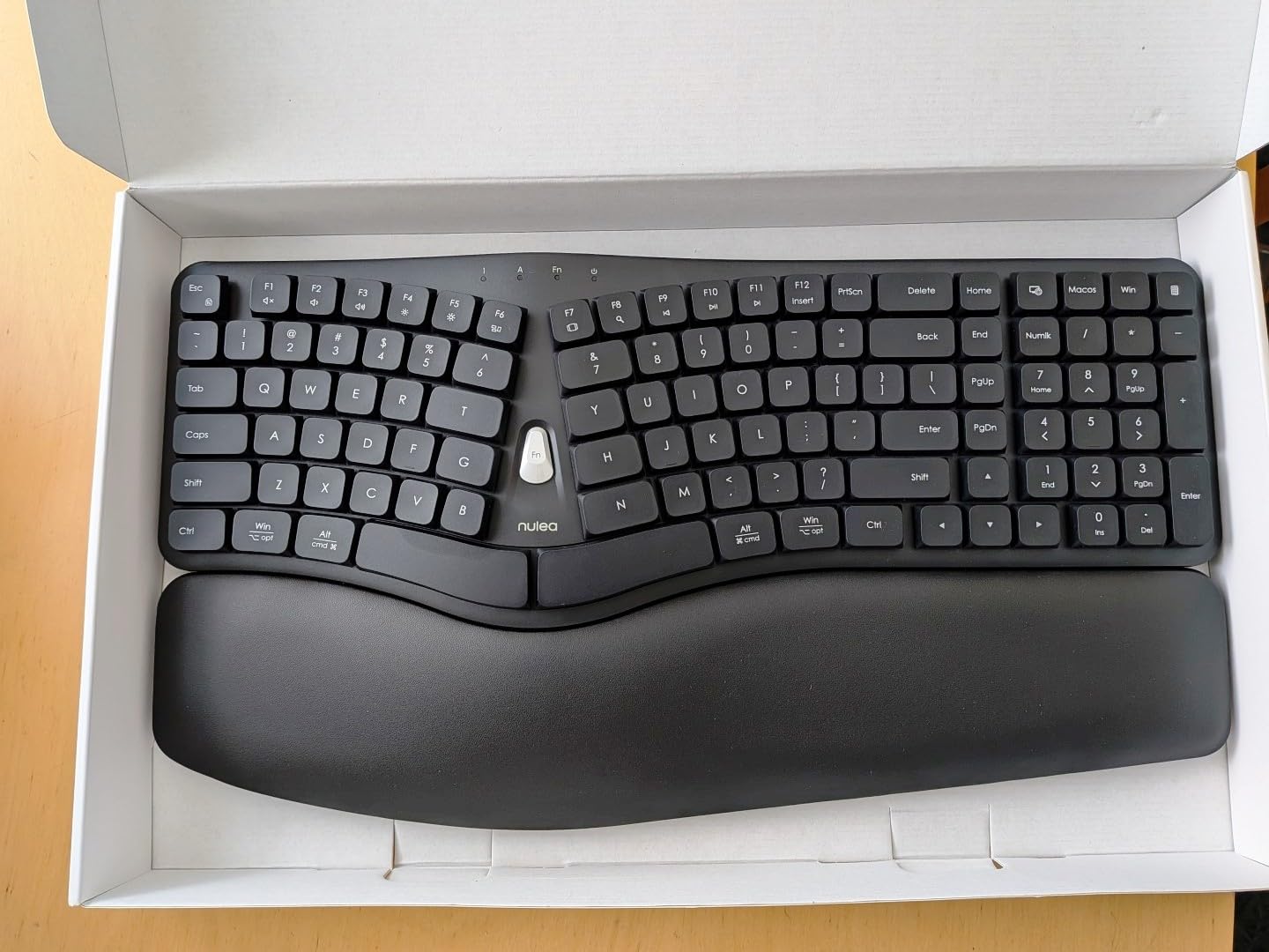 Nulea Ergonomic Split Keyboard, Wired Natural Typing Keyboard with Integrated Palm Rest for Wrist Pain Relief, 2-in-1 Type C&Type A Plug for Mac,Windows,Office & Home,Black customer photo 2