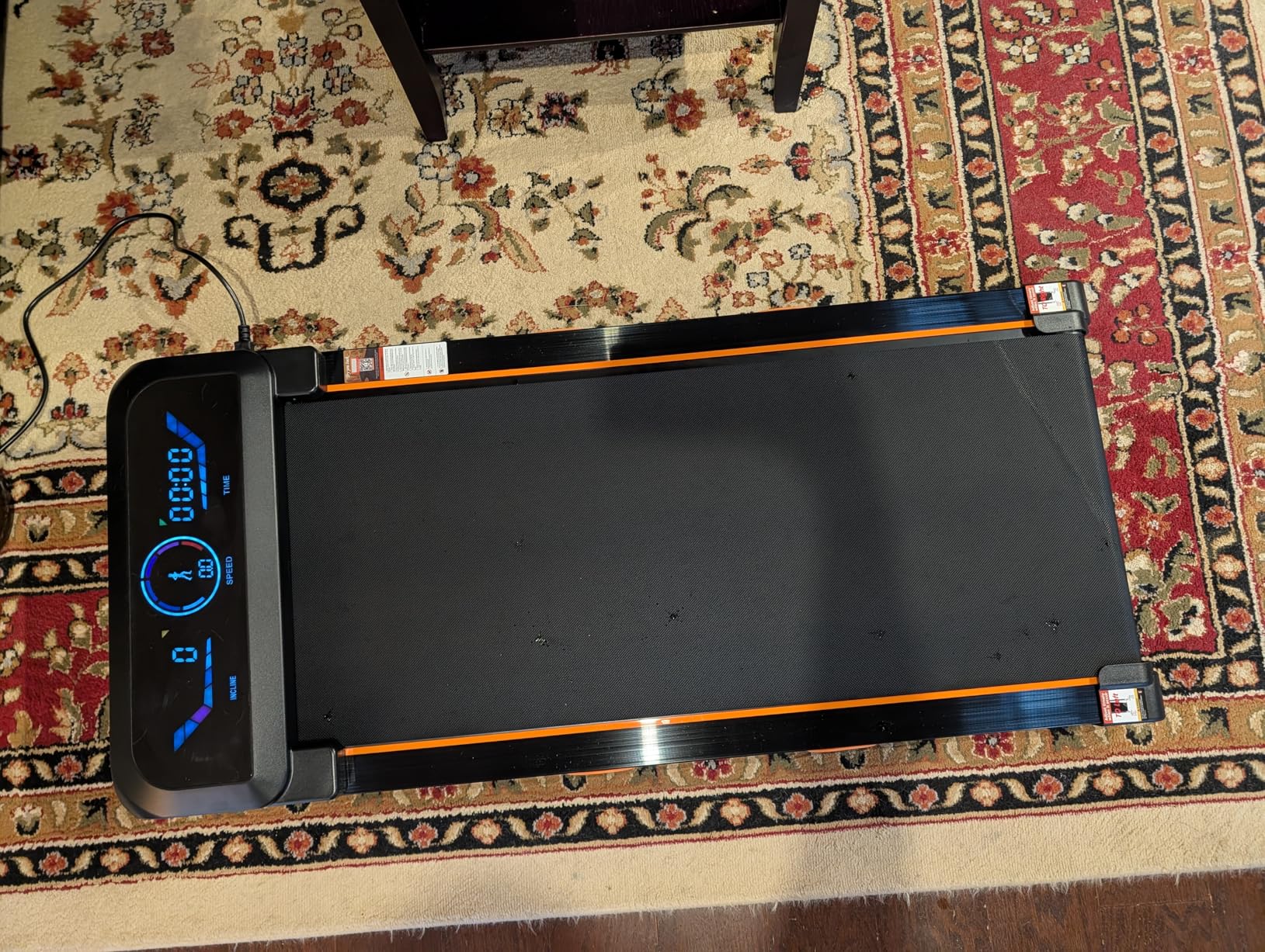 Walking Pad Treadmill with 15% Auto Incline 12-Level, Under Desk Treadmill for Home 450 lbs Capacity, Walking Pad with Incline, RGB UI Screen, Bluetooth Speaker & APP, 3.5HP Quiet Desk Treadmills customer photo 2