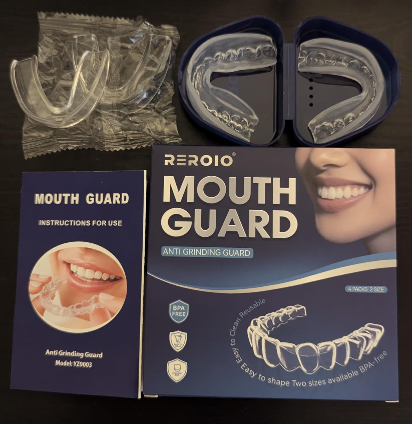 Anti Grinding Guard, Mouth Guard for Grinding Teeth at Night, Mouth Guard for Sleeping, Perfect fit Night Guards for Teeth Grinding, Reusable Mouthguard for Adults customer photo 1
