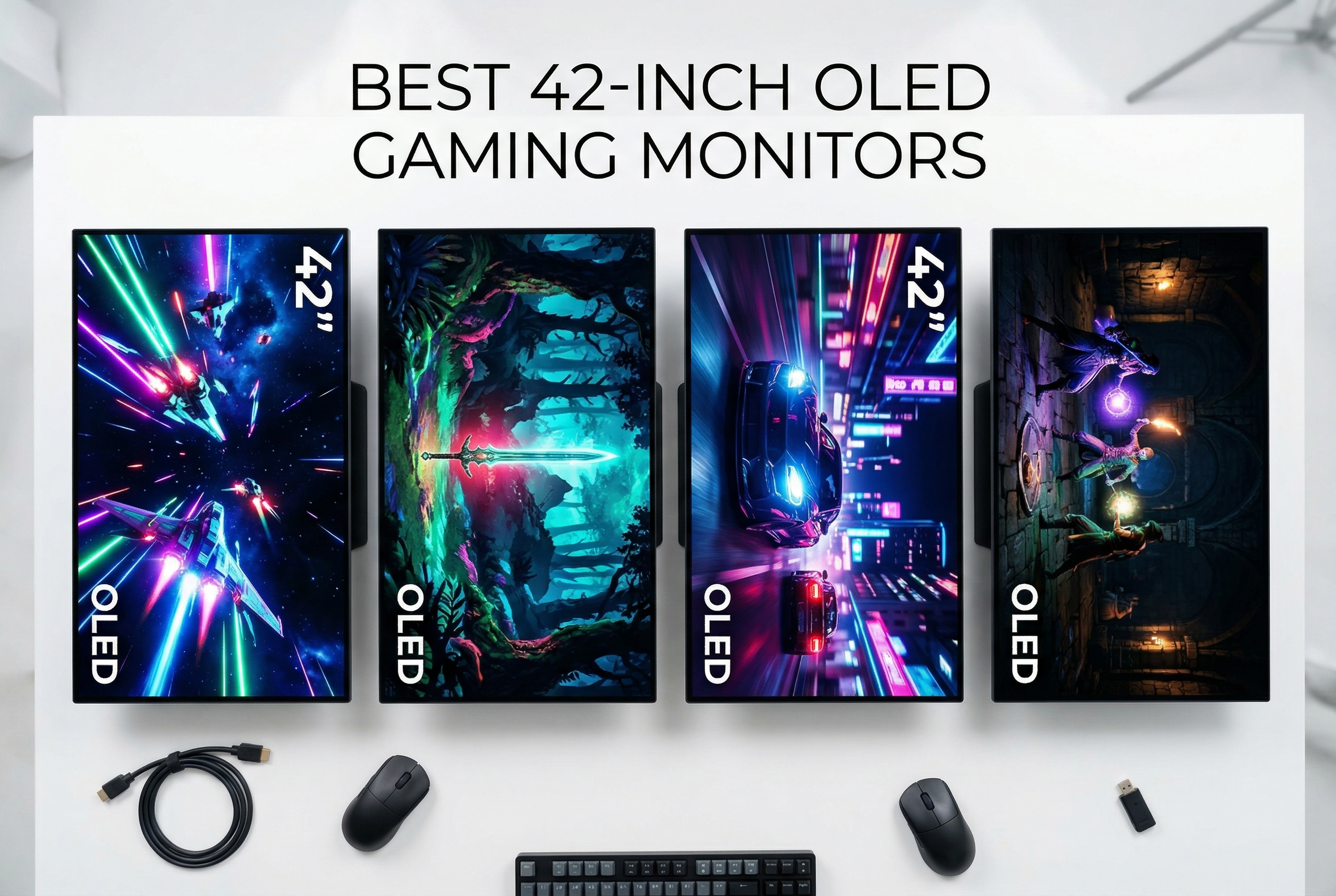 Best 42-inch OLED gaming monitors