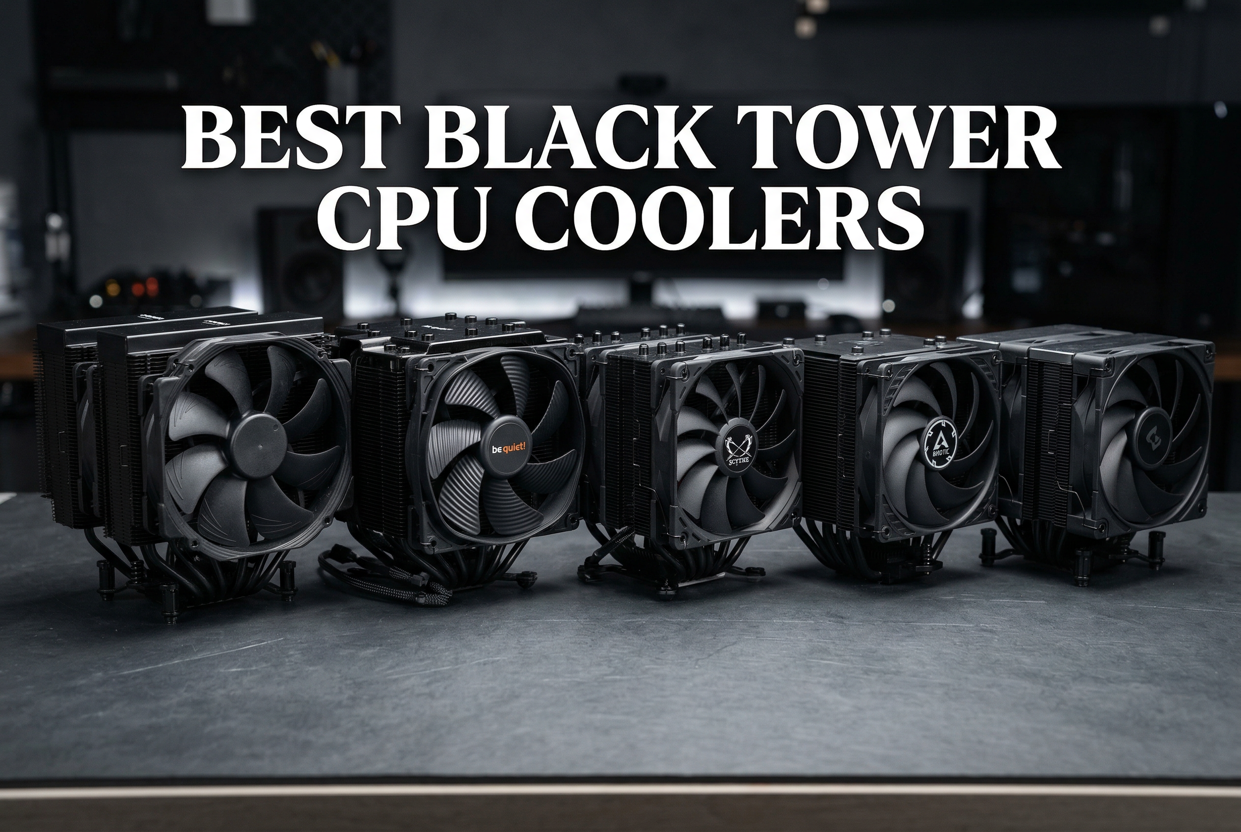 Best black tower CPU coolers for stealth builds
