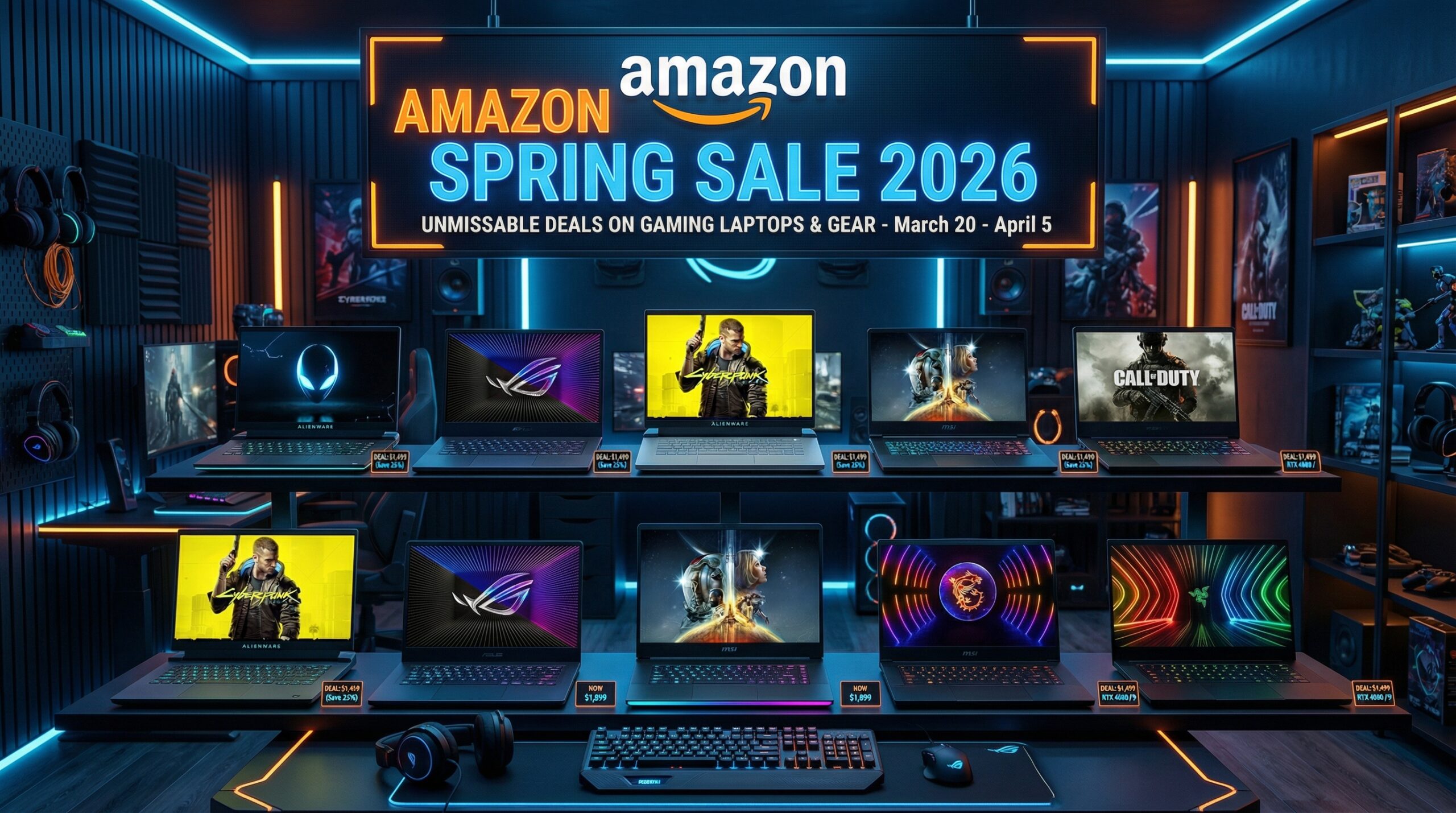 Best Big Spring Sale Gaming Laptop Deals on Amazon