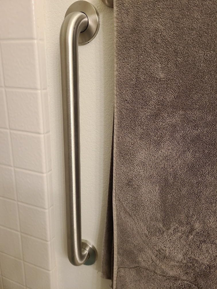 Moen Polished Stainless Bathroom Safety 24-Inch Shower Grab Bar with Concealed Screws for Handicapped or Elderly, R8924 customer photo 1