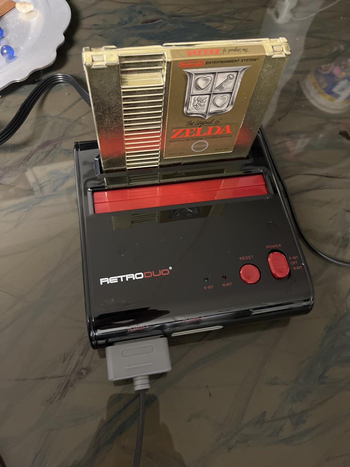 Retro-Bit Retro Duo 2 in 1 Console System for Original NES/SNES and Super Nintendo Games - Silver/Black customer photo 2