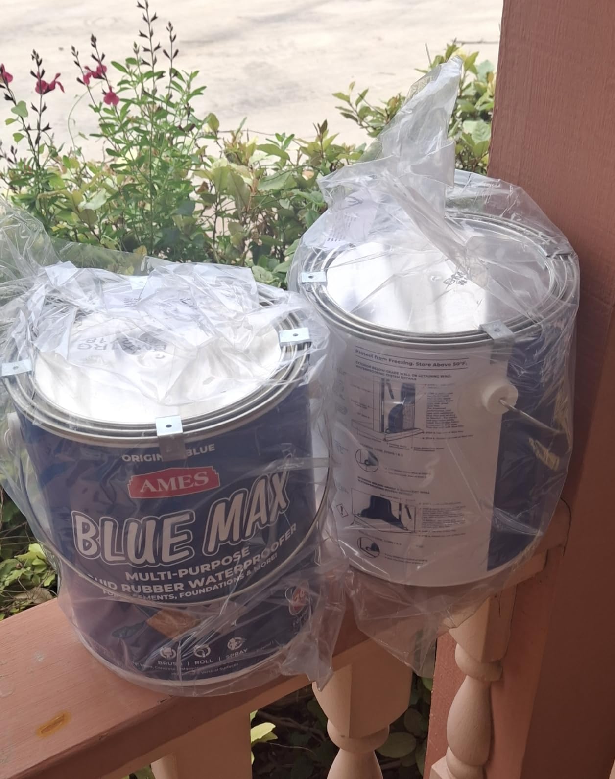Ames Research Laboratories BMX5RG Blue MAX Waterproofer, Regular Use in Interior & Below-Grade Exterior Concrete Sealer and More. Liquid Rubber, 5 Gallon (Pack of 1), 640 Fl Oz customer photo 2
