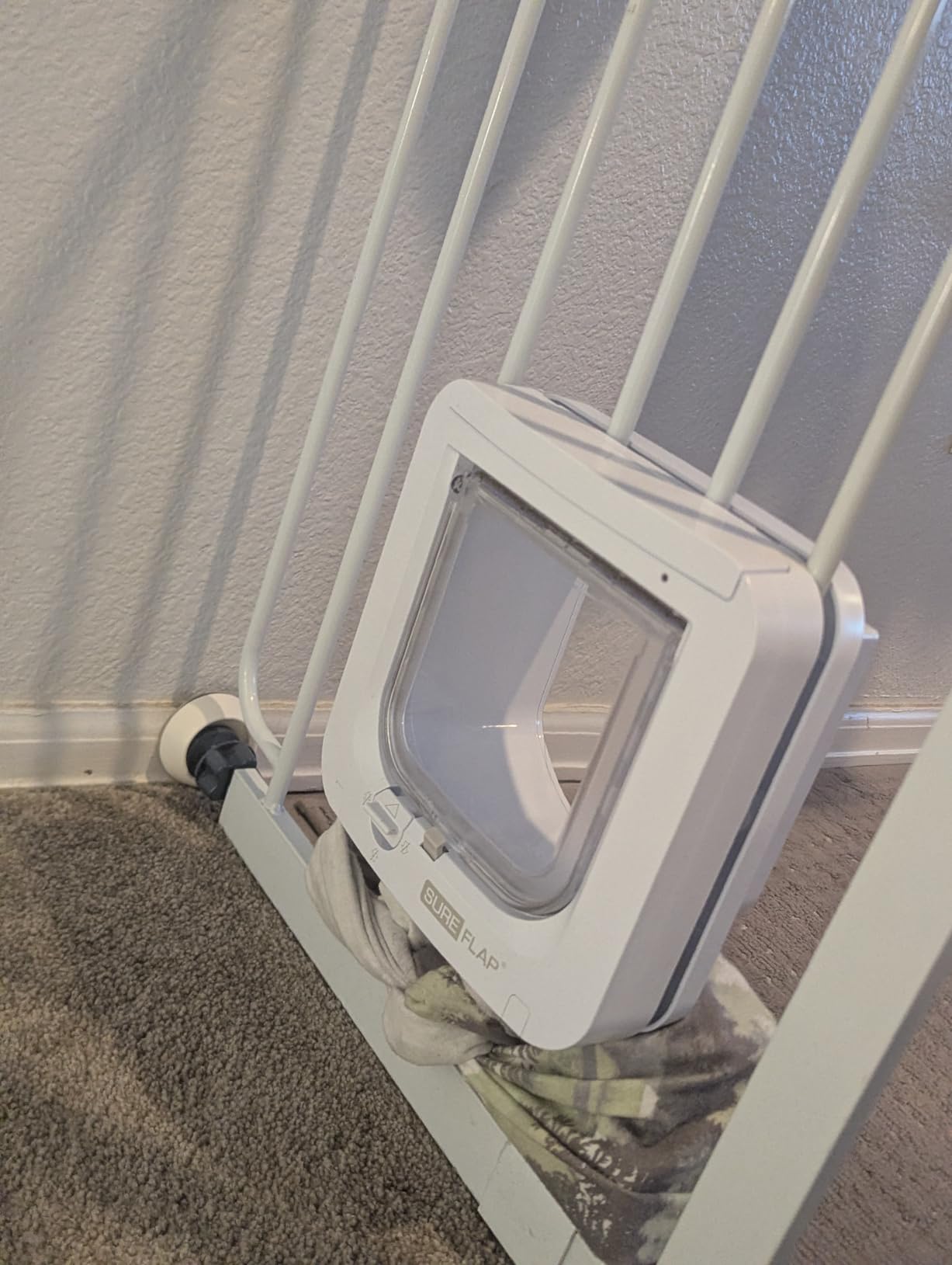SureFlap - Sure Petcare Microchip Cat Flap, White, Scans Pet's ID on Entry customer photo 1