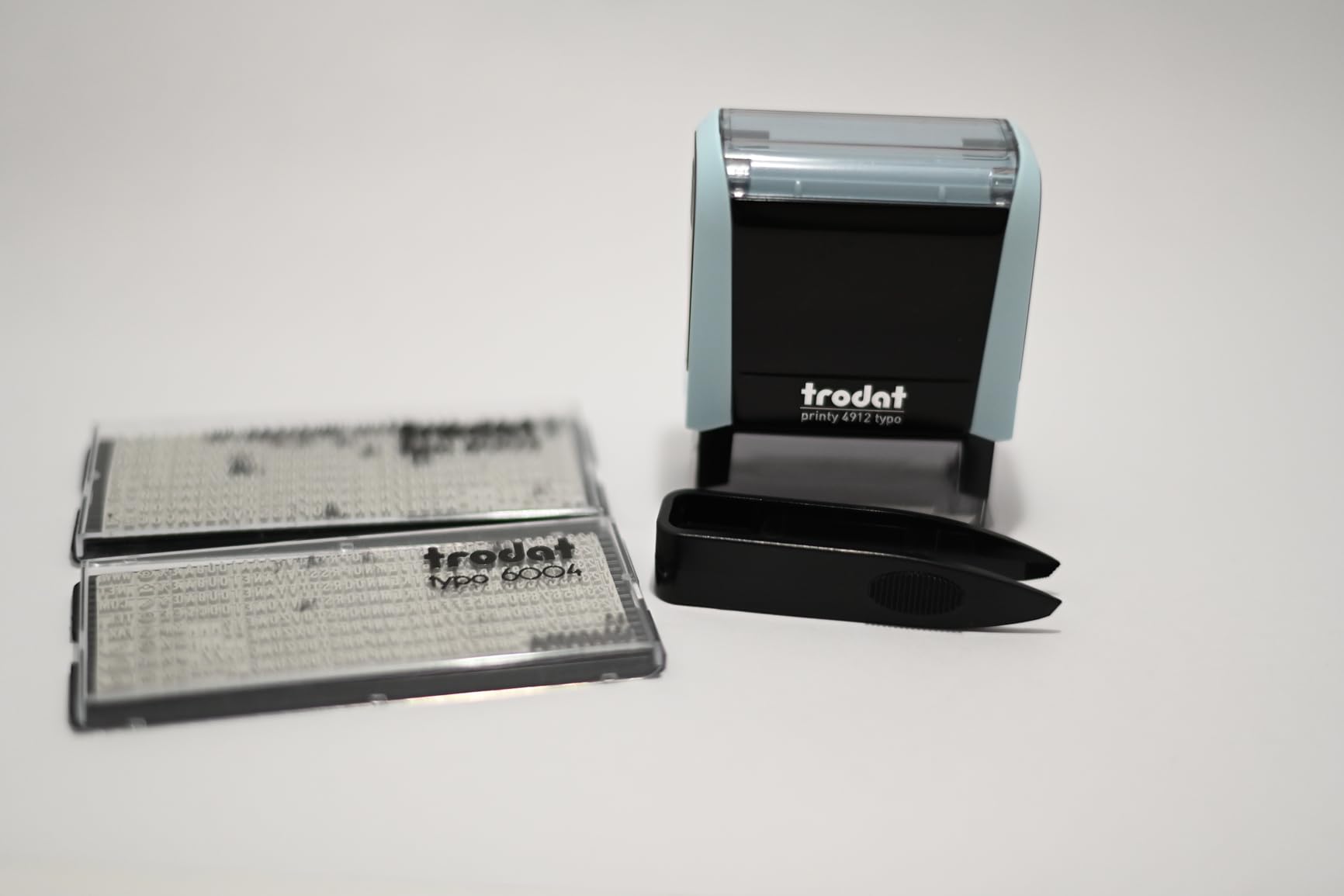 Trodat Printy 4912 Self Inking Do it Yourself (DIY) 4 line Personalized Custom Message or Address Stamp kit with Black Ink, Impression Size: 3/4