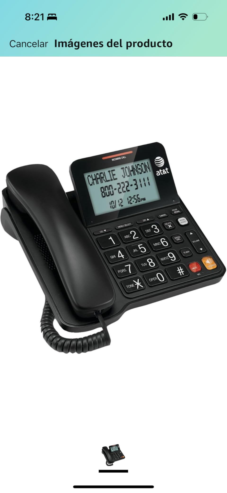 AT&T CL2940 Corded Phone with Speakerphone, Extra-Large Tilt Display/Buttons, Caller ID/Call Waiting and Audio Assist, Black customer photo 1