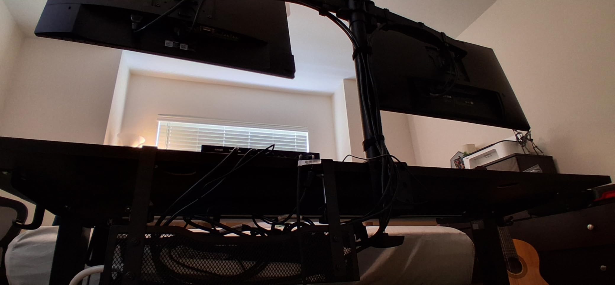 VIVO Dual Monitor Desk Mount, Holds 2 Computer Screens up to 30 inches and 22lbs Each, Heavy Duty Fully Adjustable Steel Stand customer photo 2