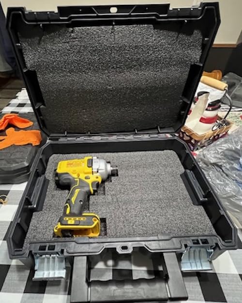 DEWALT TSTAK II Tool Box, Flat Top Tool Storage Case, Organizer Box Holds Up To 66 lbs, Flexible Platforms for Stacking, 13 Inch (DWST17807) customer photo 2