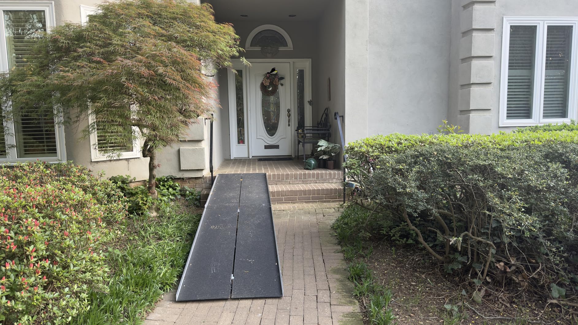 9' Portable Wheelchair Ramp for Home Steps & Entry, 600 lb Capacity, Folding, Non-Slip, for Scooter, Walker, Rollator, Silver Spring customer photo 2