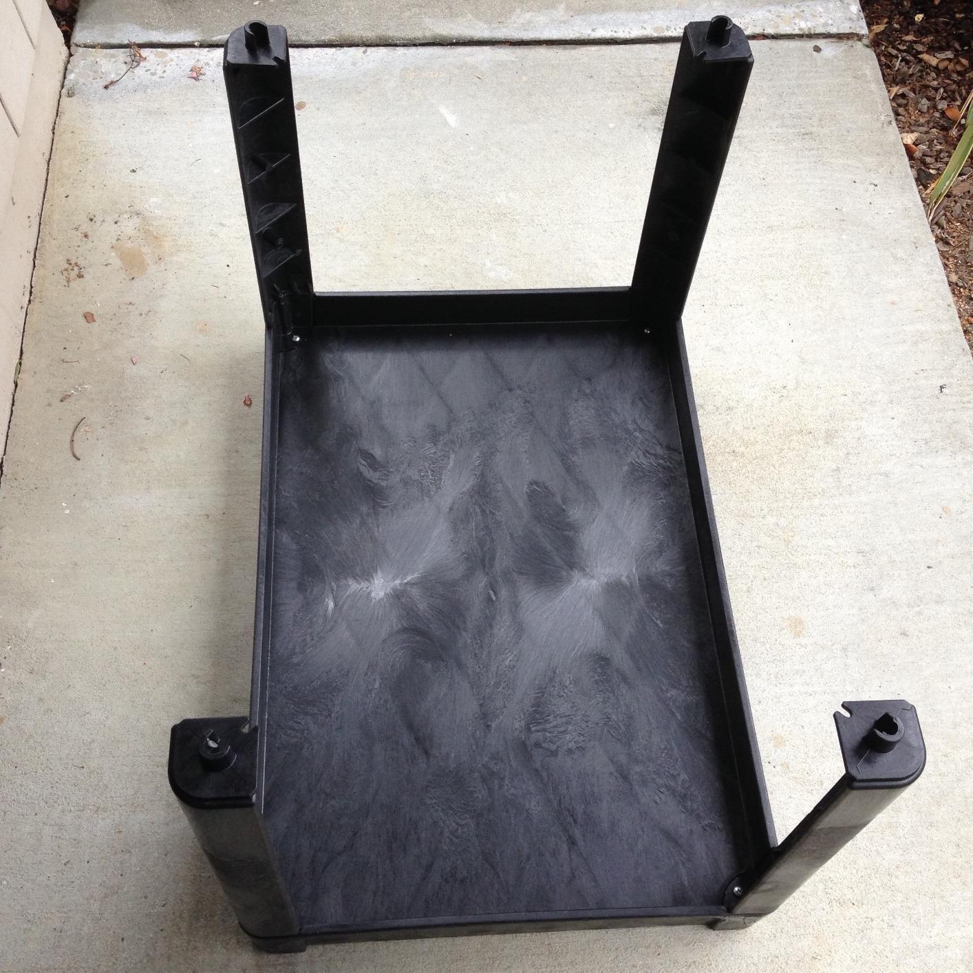 Rubbermaid Commercial Products 2-Shelf Utility/Service Cart, Medium, Black, Lipped Shelves, Ergonomic Handle, 500 lbs. Capacity customer photo 1