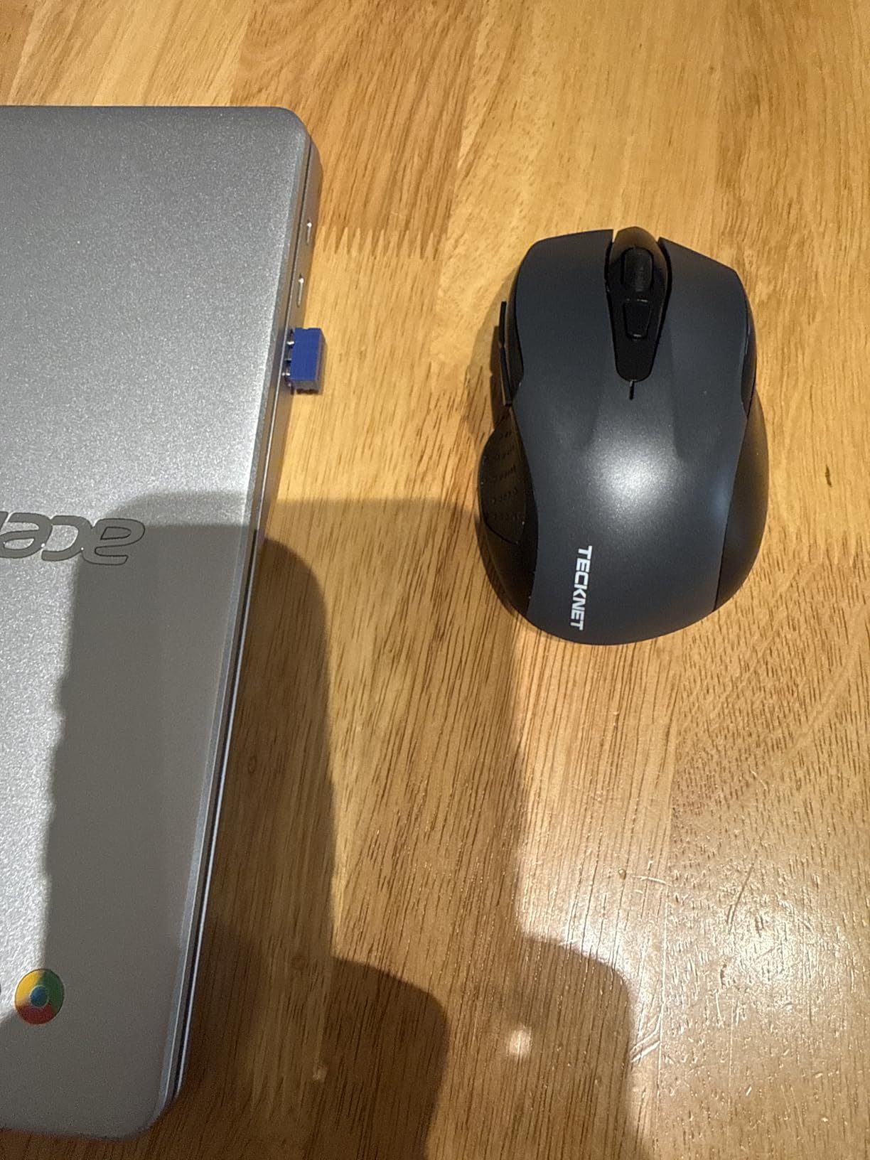 TECKNET Wireless Mouse, 2.4G Ergonomic Optical Mouse, Computer Mouse for Laptop, PC, Computer, Chromebook, Notebook, 6 Buttons, 24 Months Battery Life, 2600 DPI, 5 Adjustment Levels - Grey customer photo 1