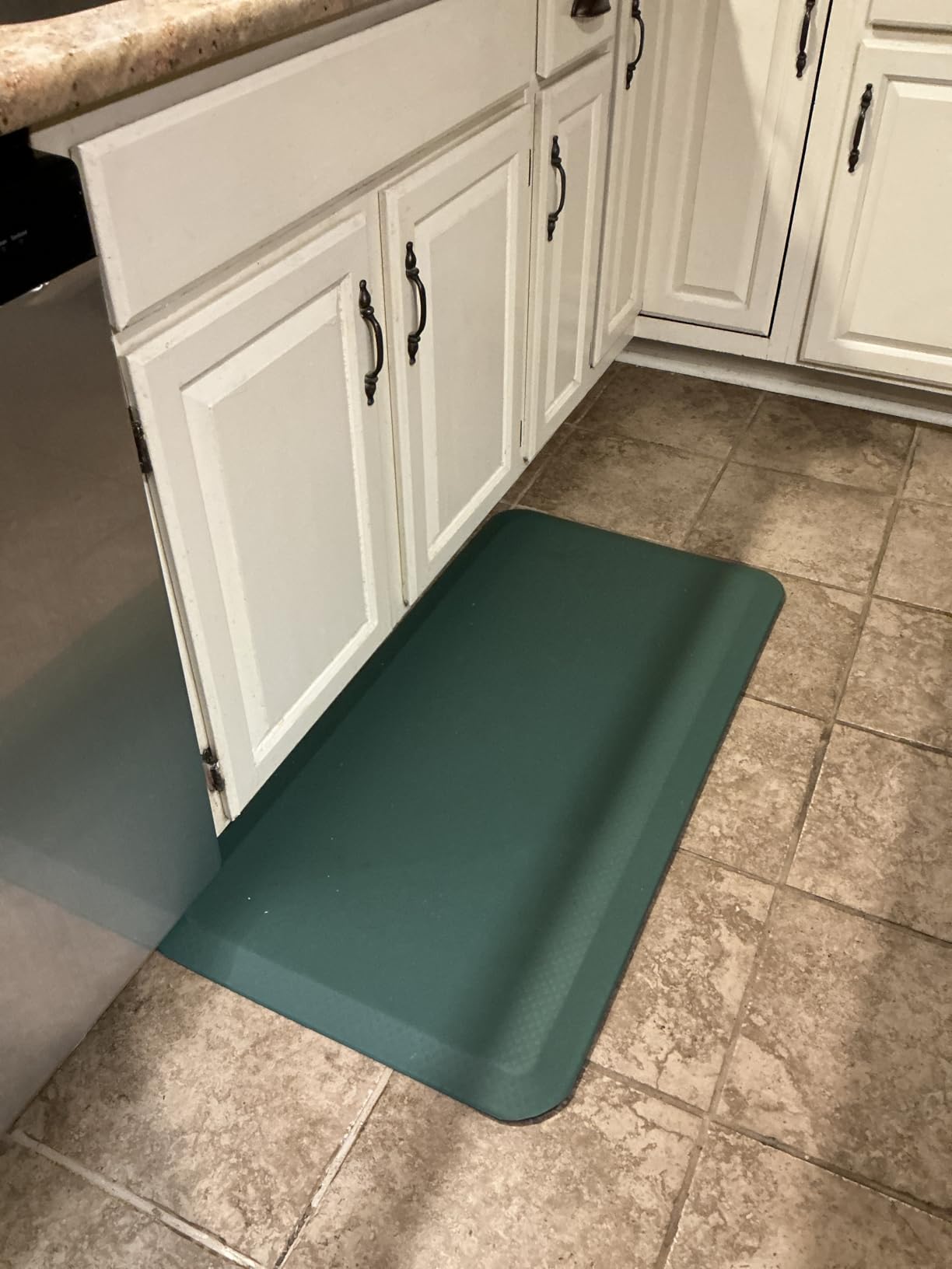 KANGAROO Thick Ergonomic Anti Fatigue Kitchen Mats for Floor, Cushioned Standing Office Desk Mat, Waterproof Scratch Resistant Topside, Supportive All Day Foot Comfort Padded Foam Rugs, 20x32, Black customer photo 1