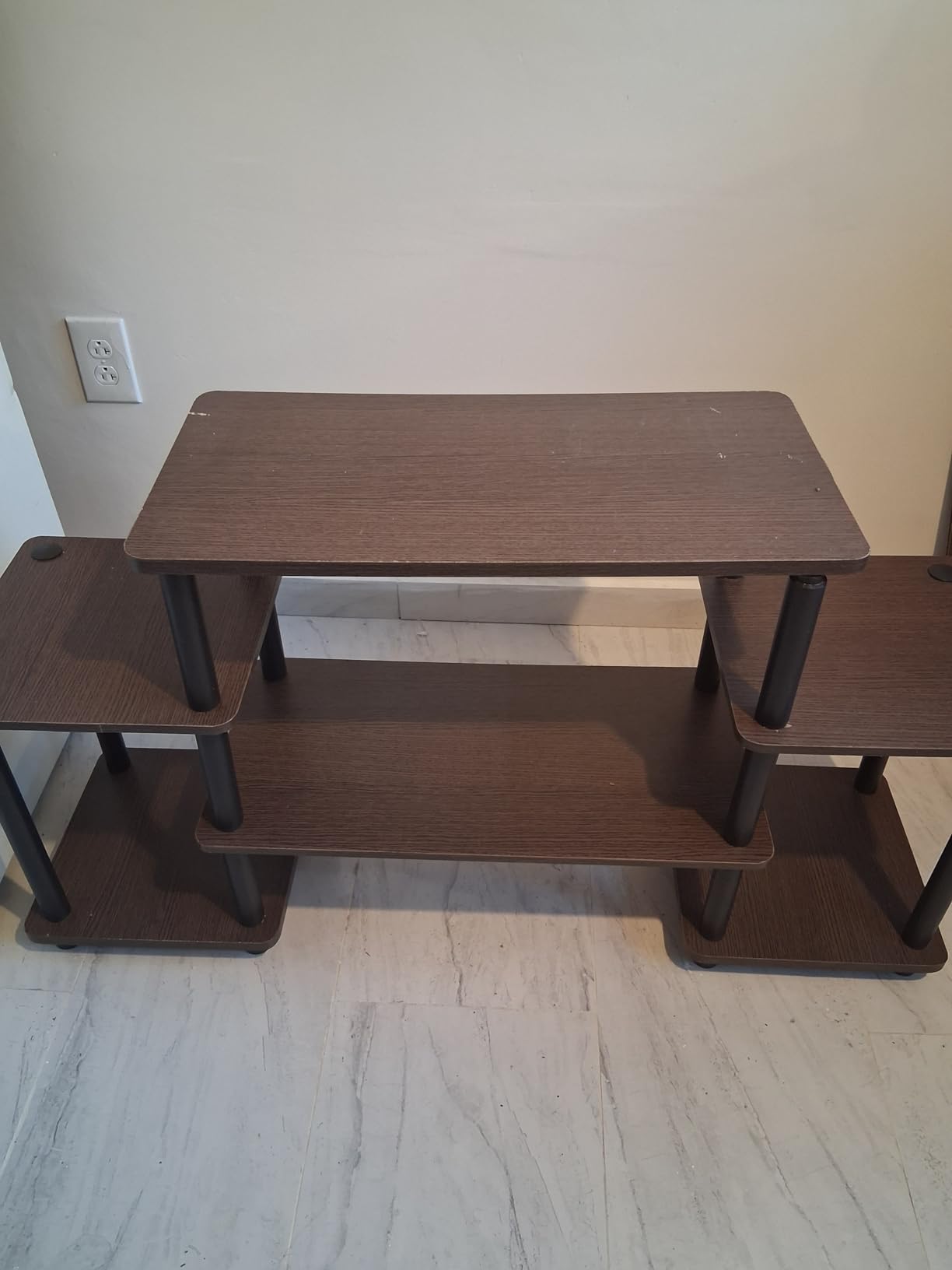 Furinno JAYA Simple Design Corner TV Stand, Espresso/Black customer photo 2