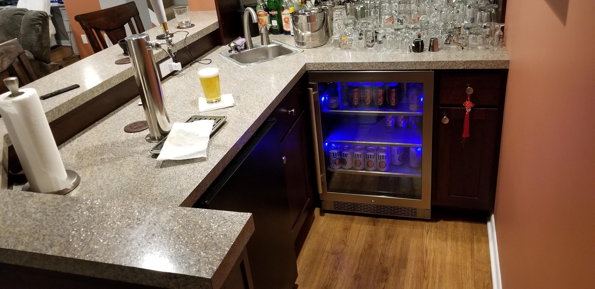 Full Size Built-In Black Stainless Steel Kegerator customer photo 2