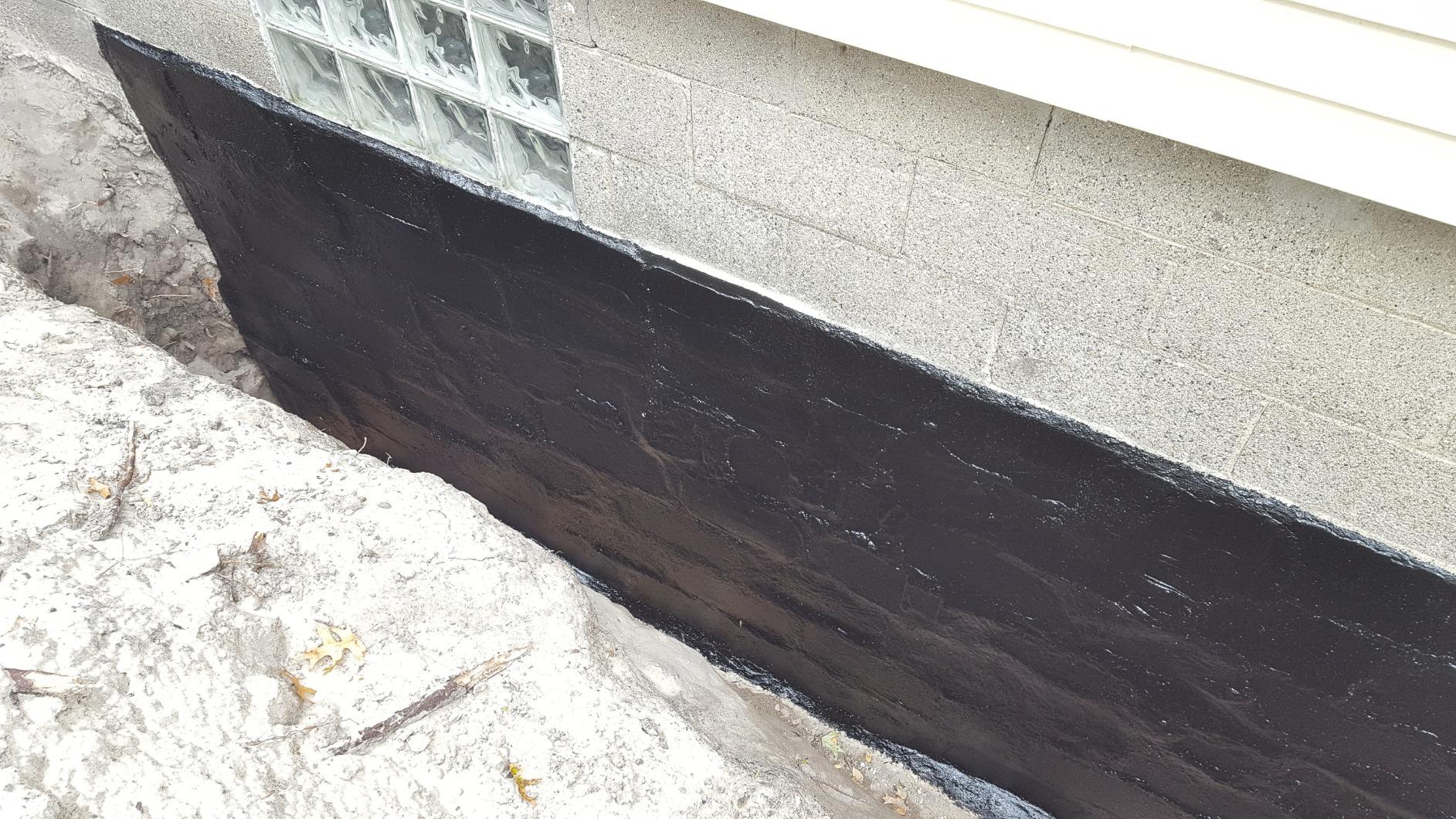 Liquid Rubber Basement and Foundation Repair Sealant - Waterproof Concrete Sealer & Crack Filler - Flexible Coating for Indoor & Outdoor Use - Waterproofing Paint - Black, 1 Gallon customer photo 2