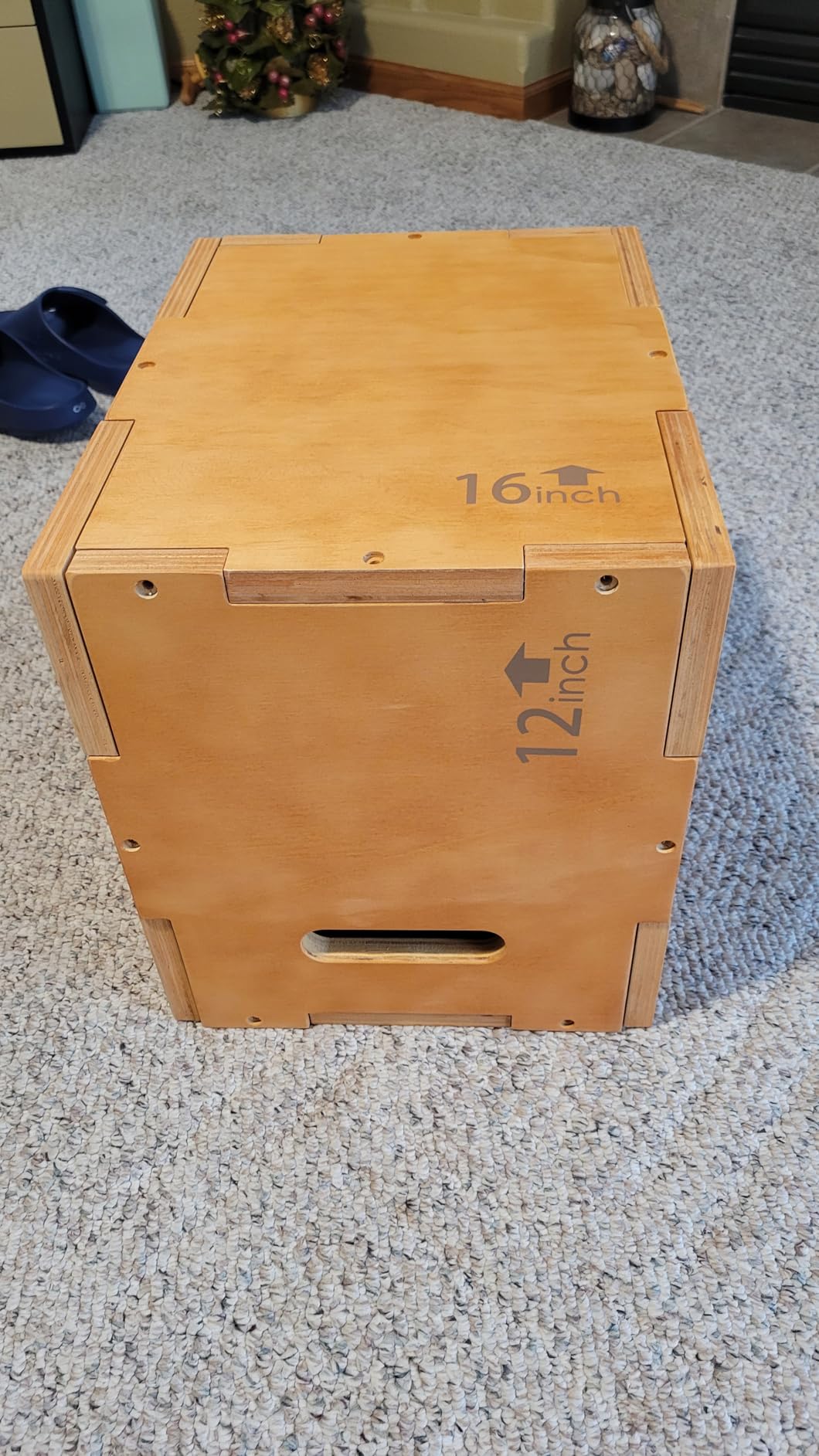 Yes4All Plyo Box, 3-in-1 Wooden Box Jumps for Home Gym, 450 lbs Boxes Step Up with Smooth Edges & Wide Built-in Handles customer photo 2