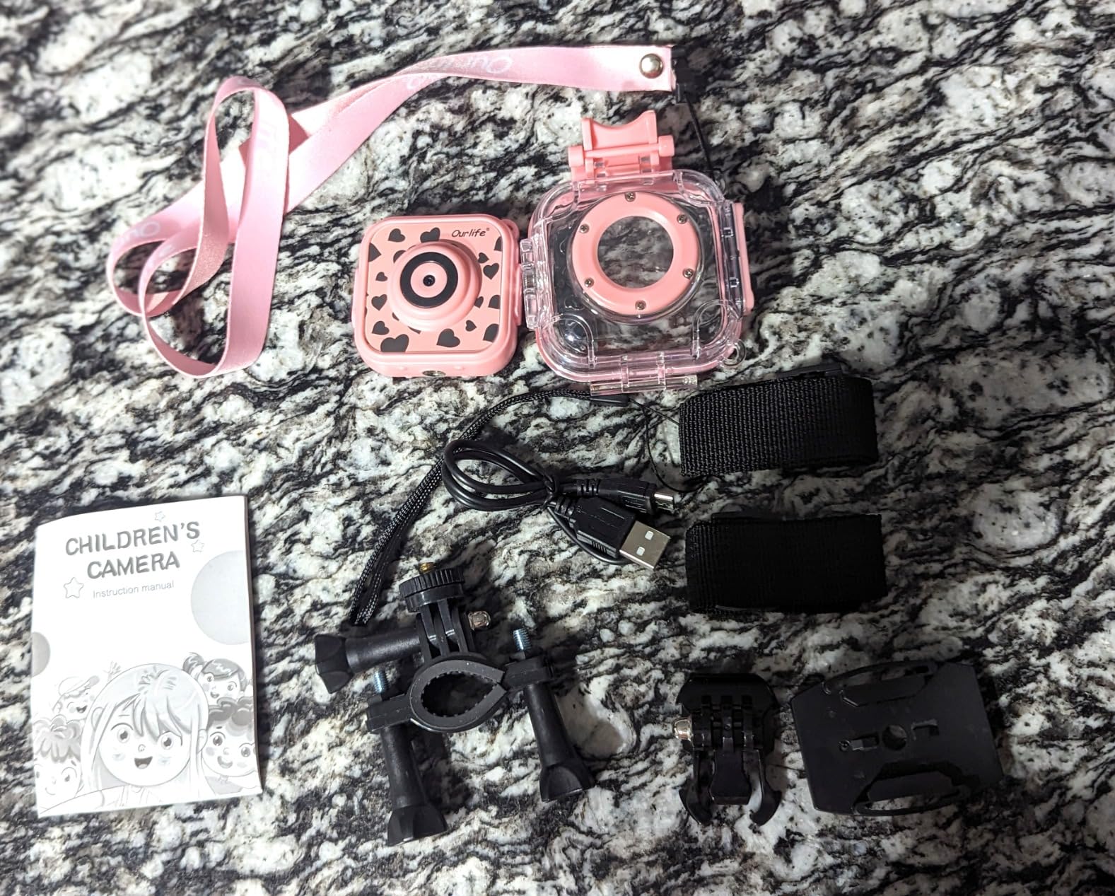 Ourlife Kids Waterproof Camera, Kids Camera for 13+ Year Old Boys Girls Christmas Birthday Gifts for Kids Underwater Sports Camcorder 1.77 Inch Screen with 8GB Card (Pink) customer photo 1