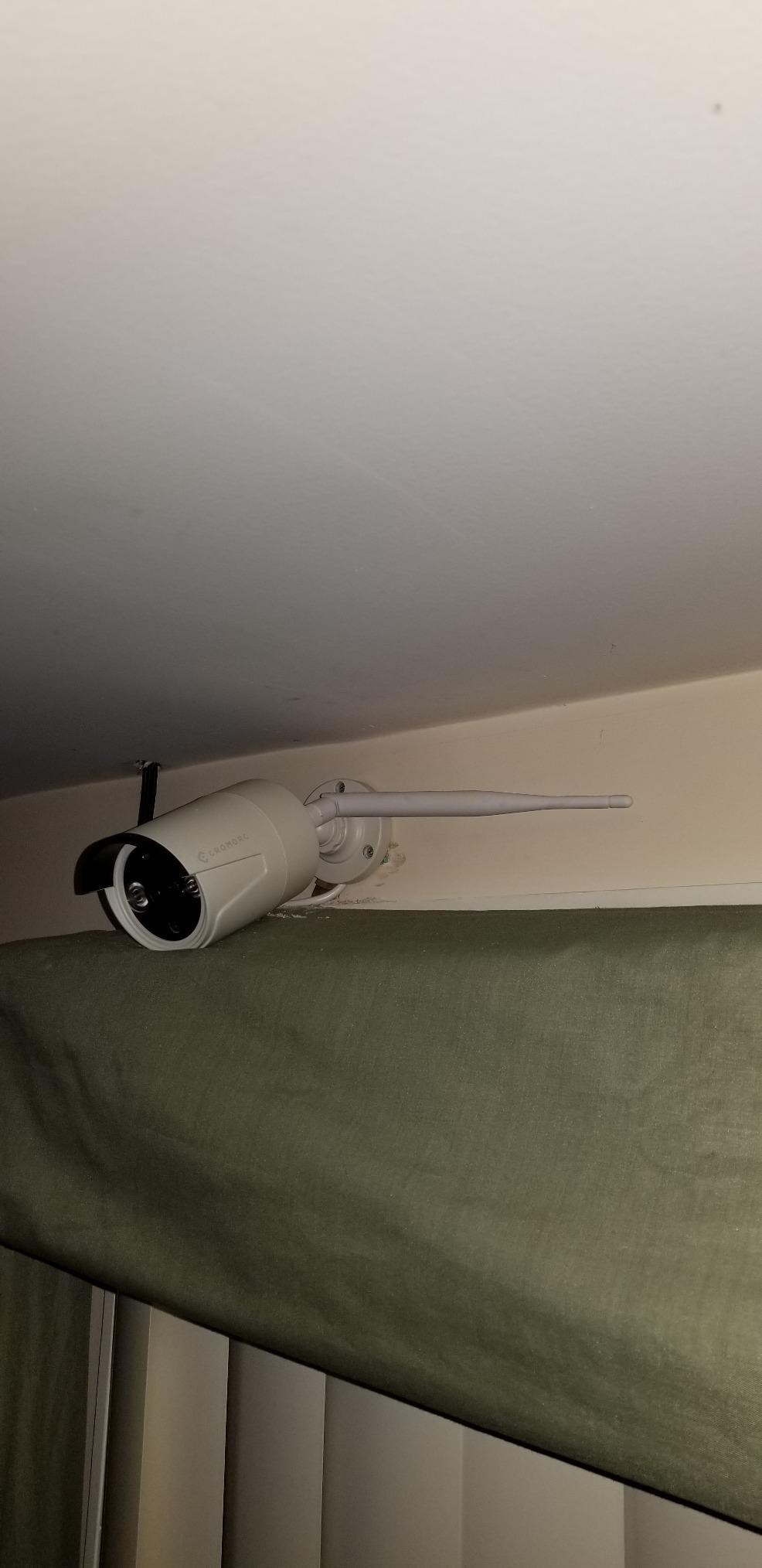 5MP Surveillance Bullet Camera Weatherproof Outdoor Indoor 3.6mm Lens IR Cut Day&Night Vision with 5DB Antenna with Bracket with Power Adapter Built-in Microphone customer photo 1