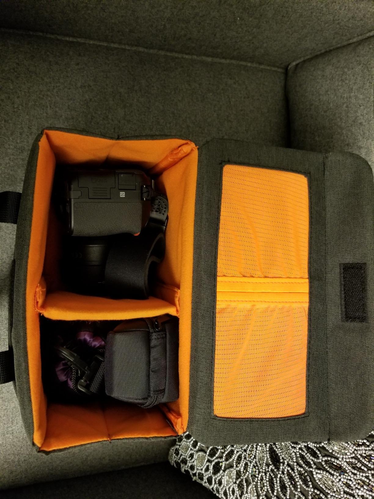 BAIGIO Camera Insert Bag Camera Cube Foldable Camera Bag Insert with Handle DSLR SLR Camera Insert for Backpack Shockproof and Water-resistant Protective Camera Inner Organizer customer photo 2