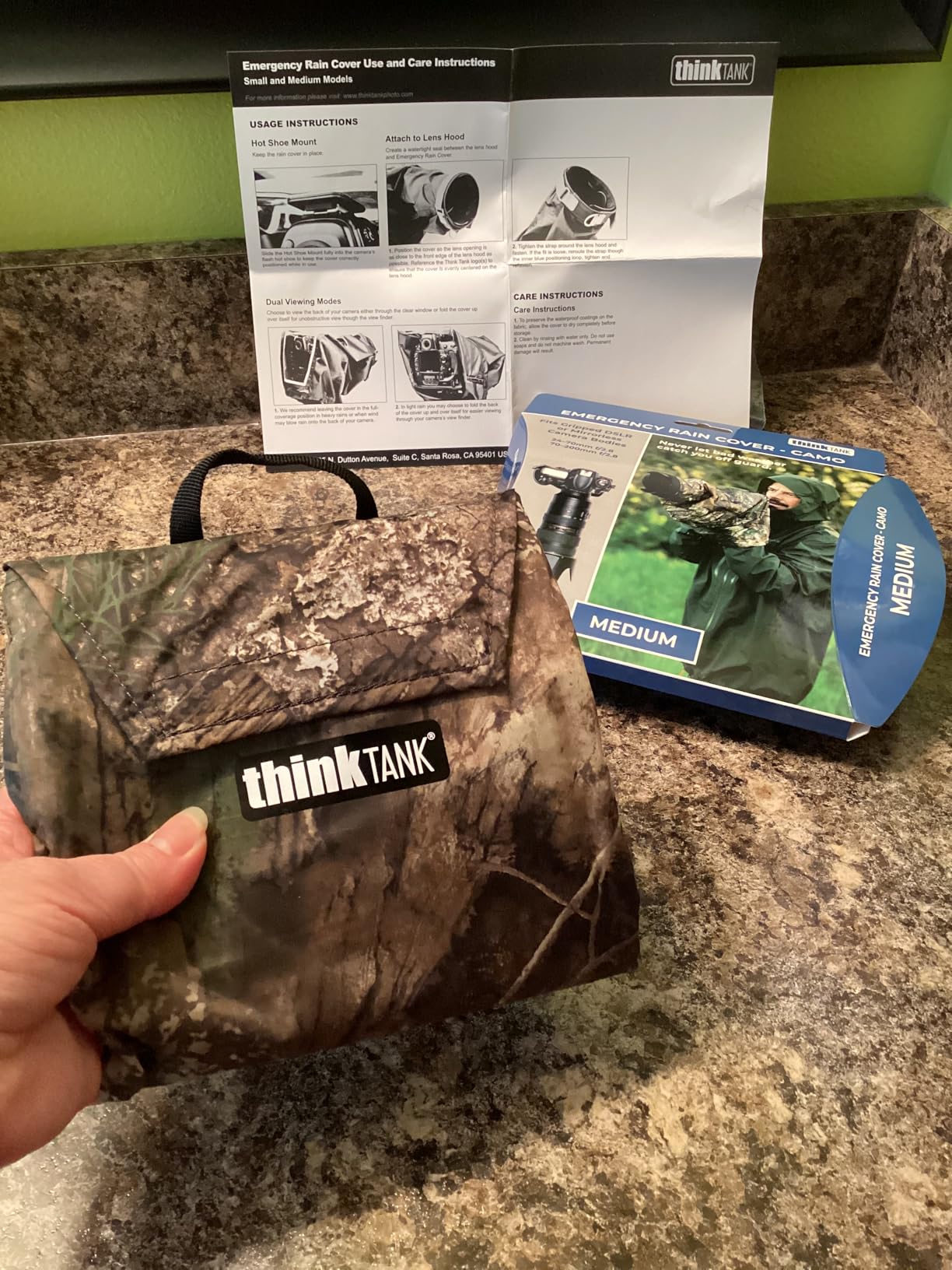 Think Tank Emergency Rain Covers for DSLR and Mirrorless Cameras with 70-200mm Lens - Medium (Black) customer photo 4