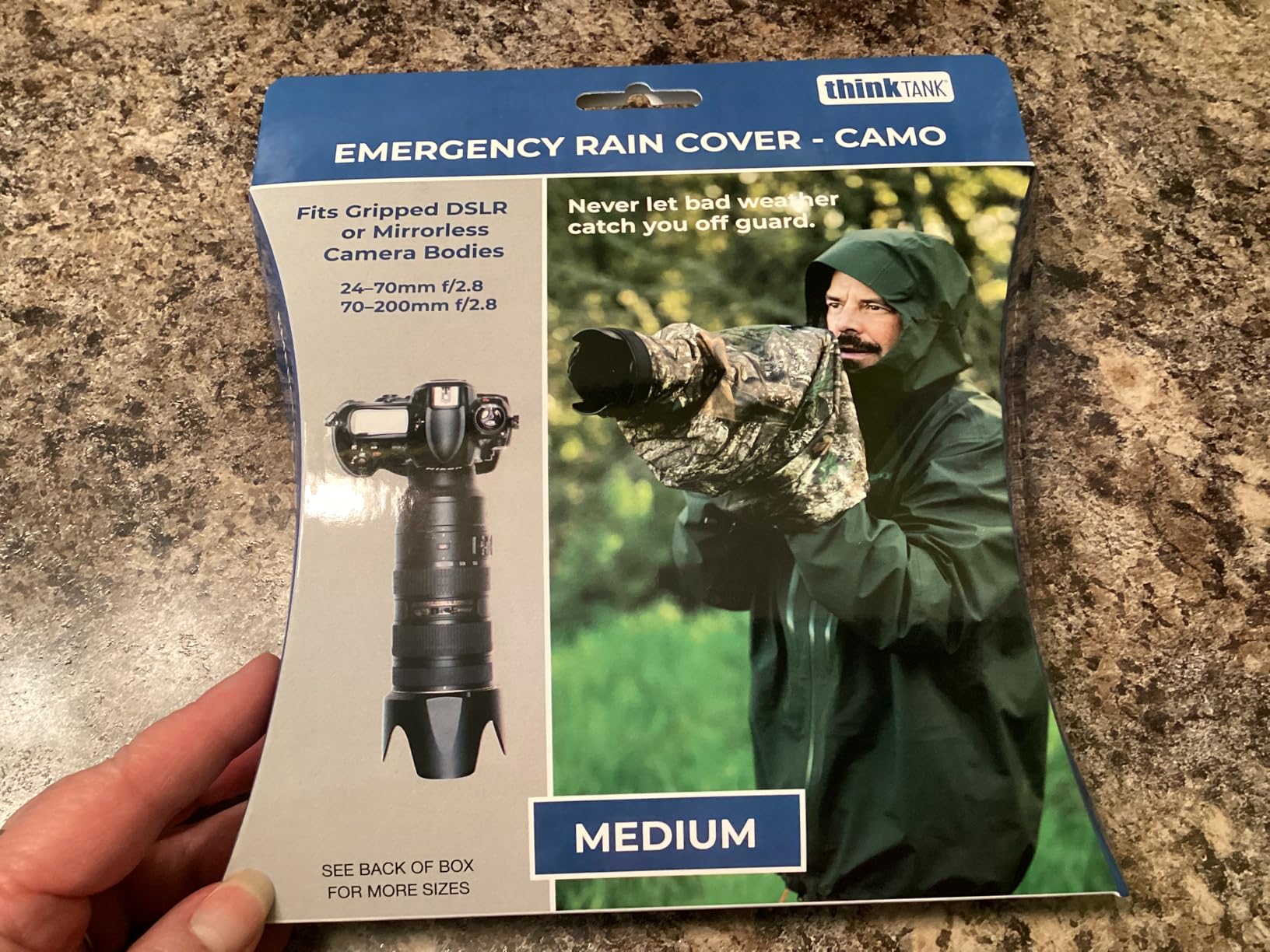 Think Tank Emergency Rain Covers for DSLR and Mirrorless Cameras with 70-200mm Lens - Medium (Black) customer photo 5
