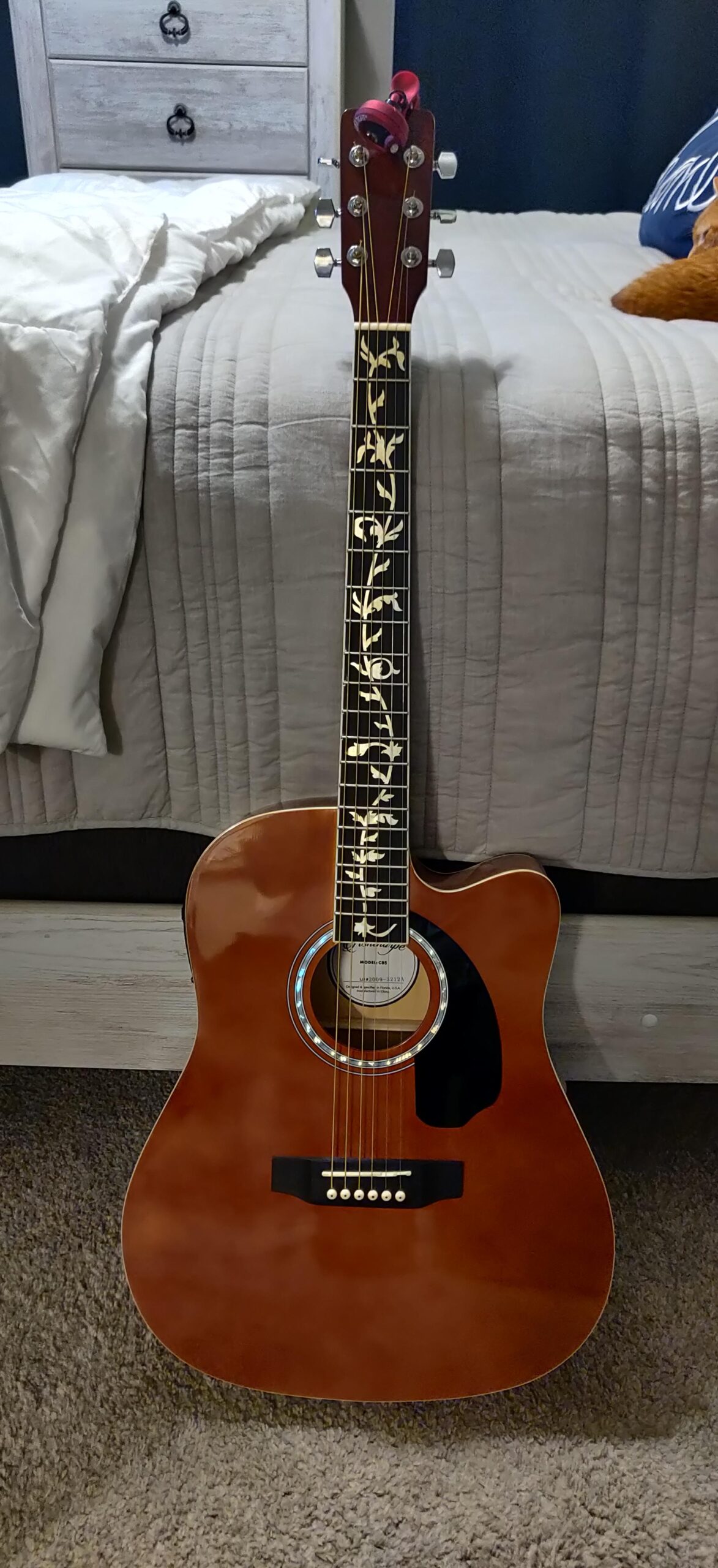 Ashthorpe Full-Size Cutaway Thinline Acoustic-Electric Guitar Package - Premium Tonewoods - Natural customer photo 2