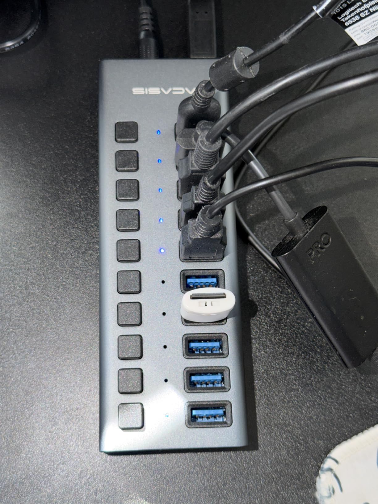 Powered USB 3.2 Hub, ACASIS 16 Ports USB 3.2 Hub with 10Gbps Data Speed,Aluminum Housing, USB Hub Powered with 96W Power Adapter, USB Hub for PC/Laptop, Computer, Flash Drive, Printer, Camera customer photo 1