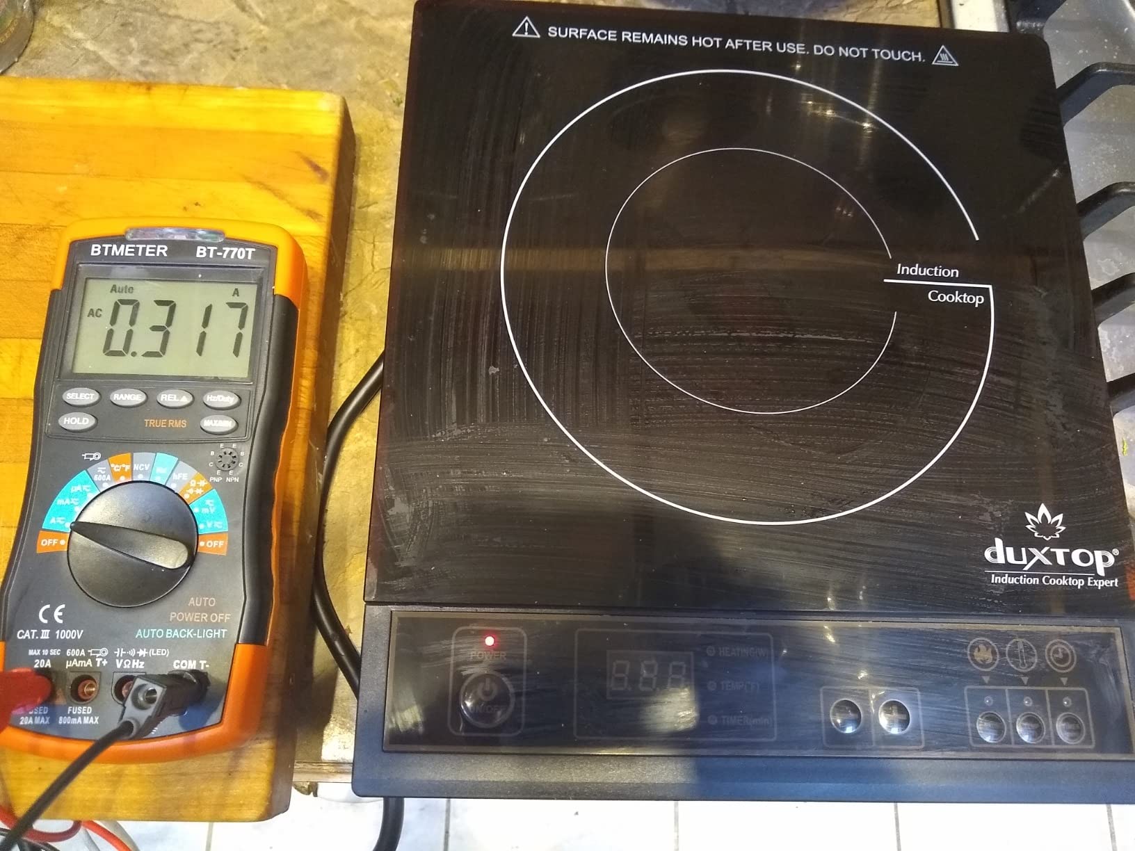 Duxtop 1800W Portable Induction Cooktop Countertop Burner, Silver 8120MC/BT-180G3 customer photo 1
