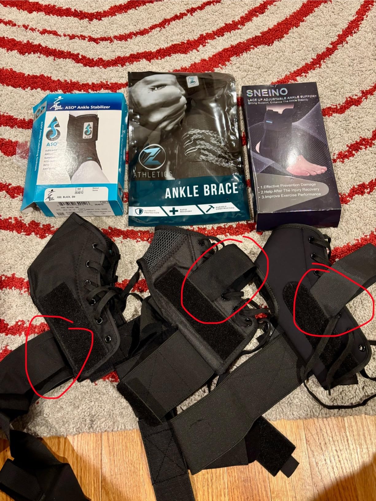 Ankle Brace for Women Men - Ankle Support Brace for Sprained Ankle, Ankle Stabilizer for Achilles, Tendon, Sprain, Injury Recovery, Lace up Ankle wrap for Running, Basketball, Volleyball (Ankle Brace, Medium) customer photo 1