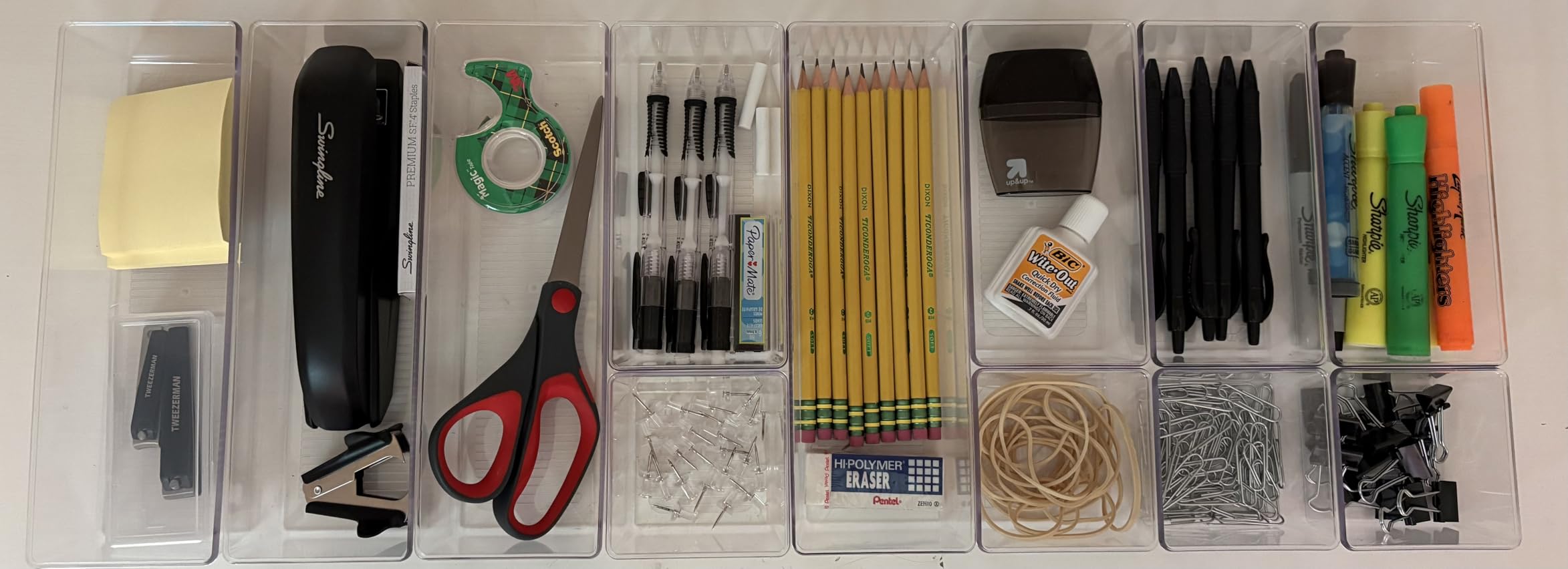 Simple Houseware Clear Drawer Organizer for Office Bin Desk Storage, Assorted Size, 6 Packs customer photo 2