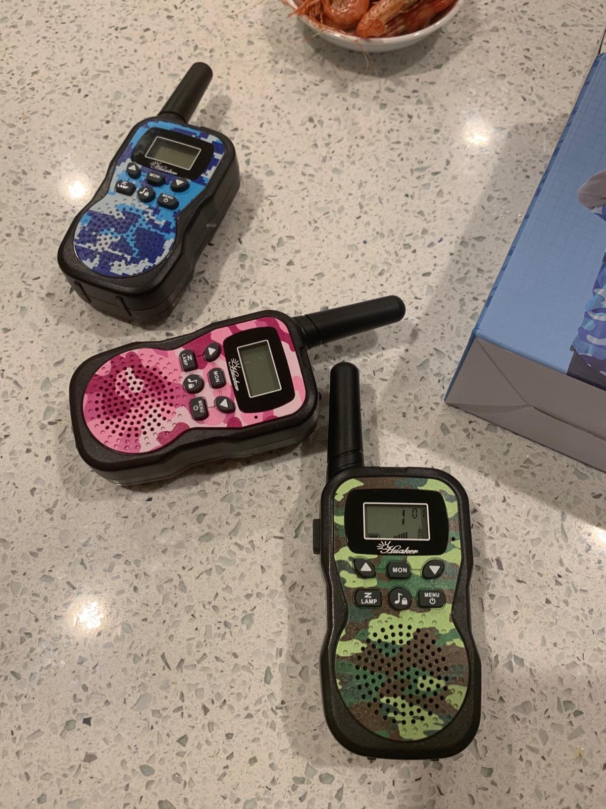 Kids Walkie Talkies, 3 Pack 22 Channels 2 Way Radio Toy with Flashlight and LCD Screen, 3KM Range Walkie Talkies for Kids Outside Adventures, Camping, Hiking customer photo 2