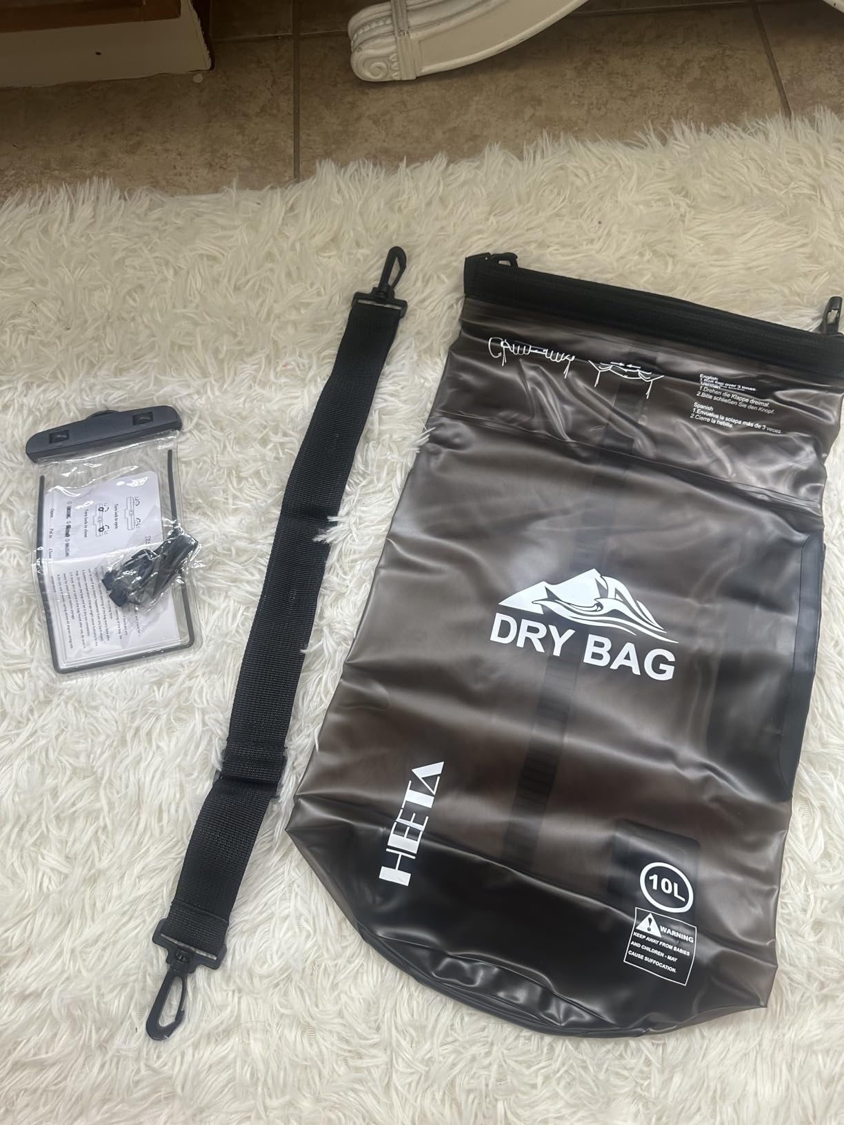 HEETA Dry Bag Waterproof for Women Men, 5L/10L/20L/30L/40L Roll Top Lightweight Dry Storage Bag Backpack with Phone Case for Travel Swimming Boating Kayaking Paddle Board Camping Beach Accessories customer photo 2
