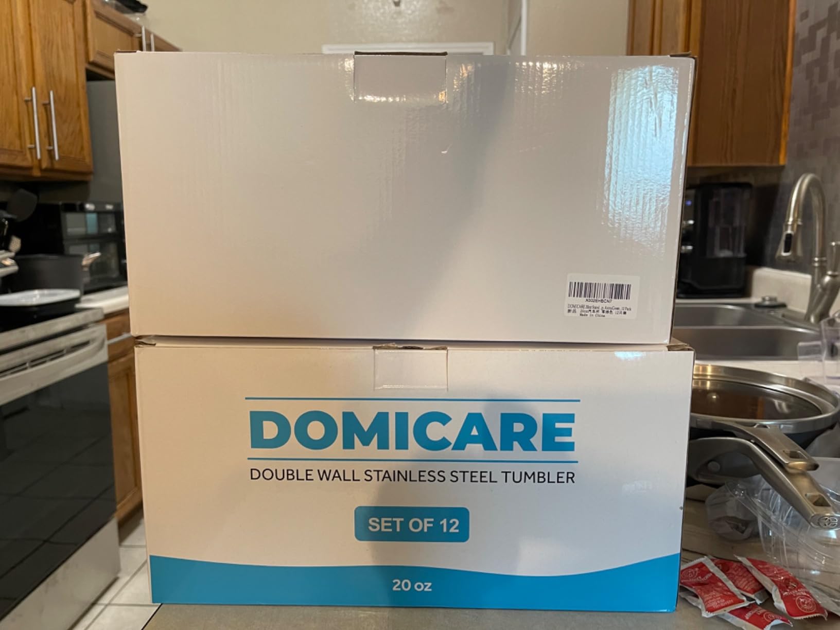 DOMICARE 20oz Stainless Steel Tumbler Bulk with Lid, Double Wall Vacuum Insulated Travel Mug, Powder Coated Coffee Cup, Stainless Steel, 1 Pack customer photo 2
